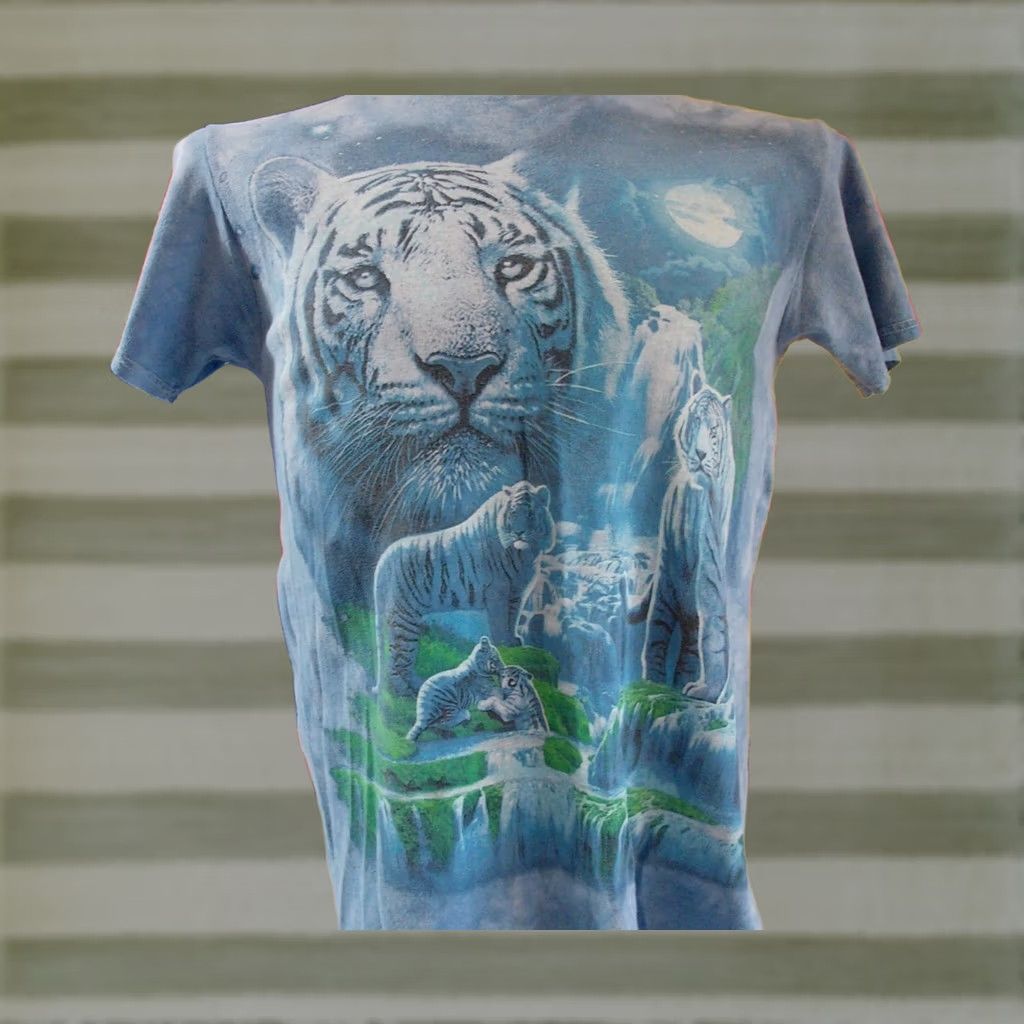 Liquid Blue VTG LIQUID BLUE White Tiger & Moon Shirt Adult Medium Tye Dye BENGAL SIBERIAN t Size US M / EU 48-50 / 2 - 1 Thumbnail