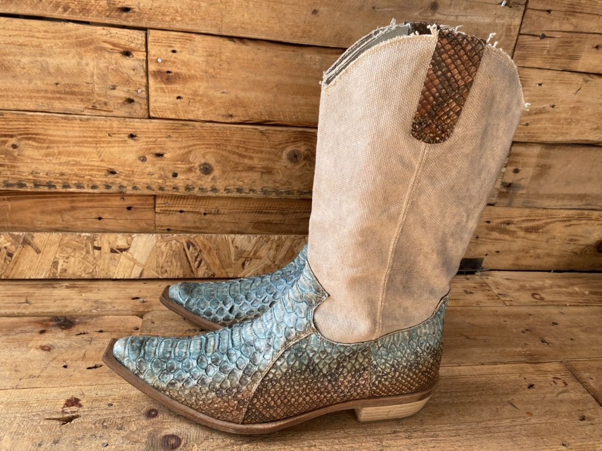 Roberto Cavalli Roberto cavali western cowboy boots,exotic python skin sz41 Size US 8 / EU 41 - 12 Thumbnail