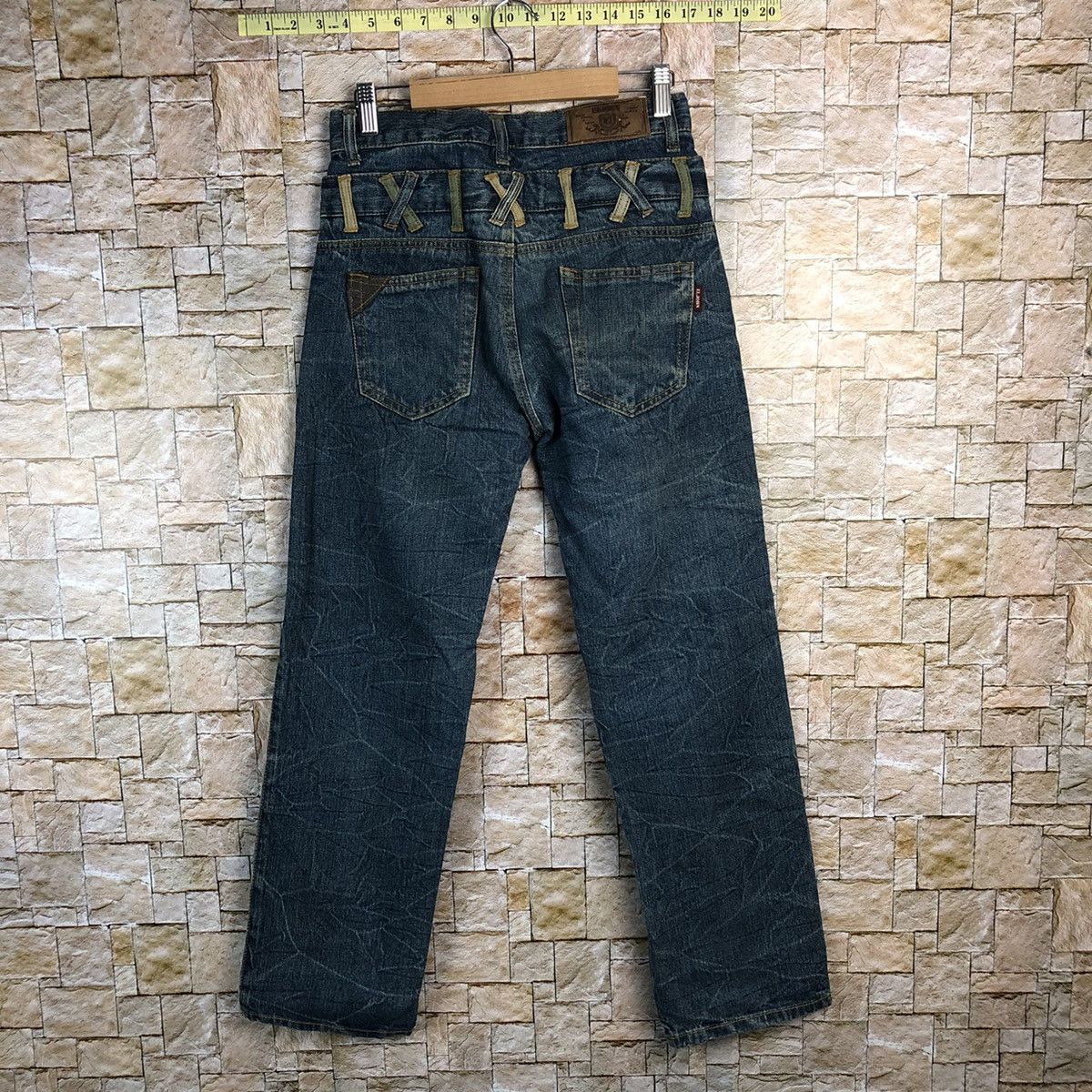 Japanese Brand Le John Blue Double Waist Denim Pants #A159 Size US 26 / EU 42 - 15 Thumbnail