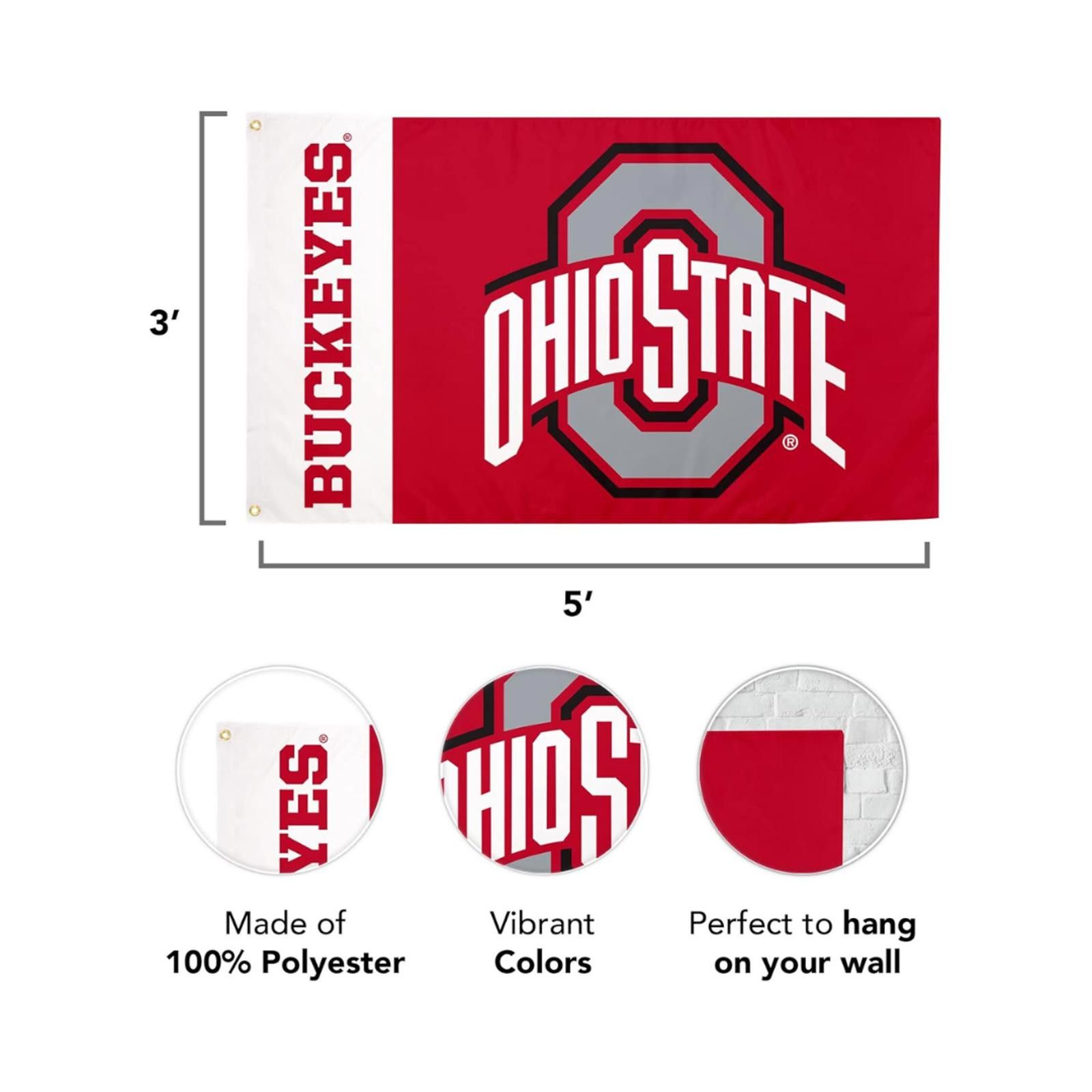 Other Ohio State Buckeyes Flag 3x5ft Size ONE SIZE - 3 Thumbnail