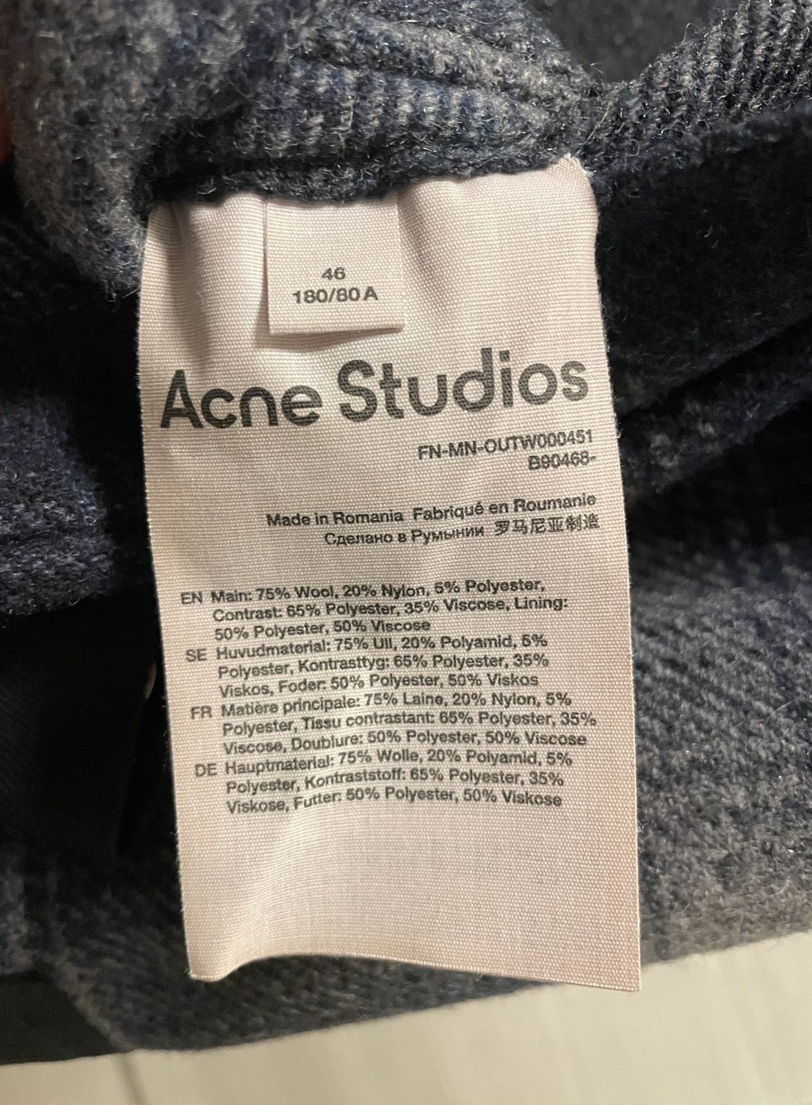 Acne Studios Acne Studios Patch Plaid Jacket Size 46 (S/M) Size US S / EU 44-46 / 1 - 4 Thumbnail