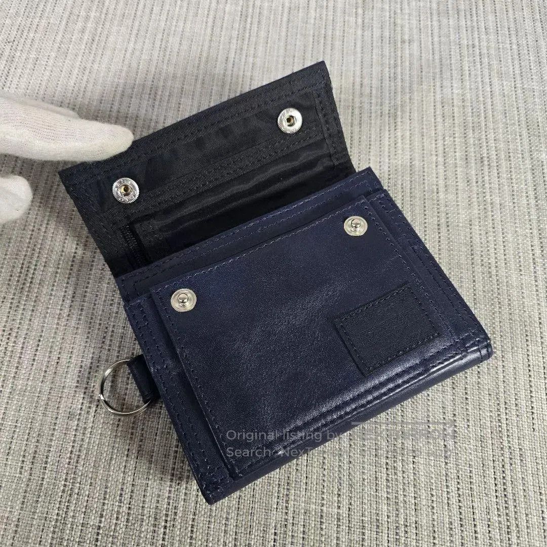 Porter porter freestyle leather wallet in indigo. Size ONE SIZE - 6 Thumbnail