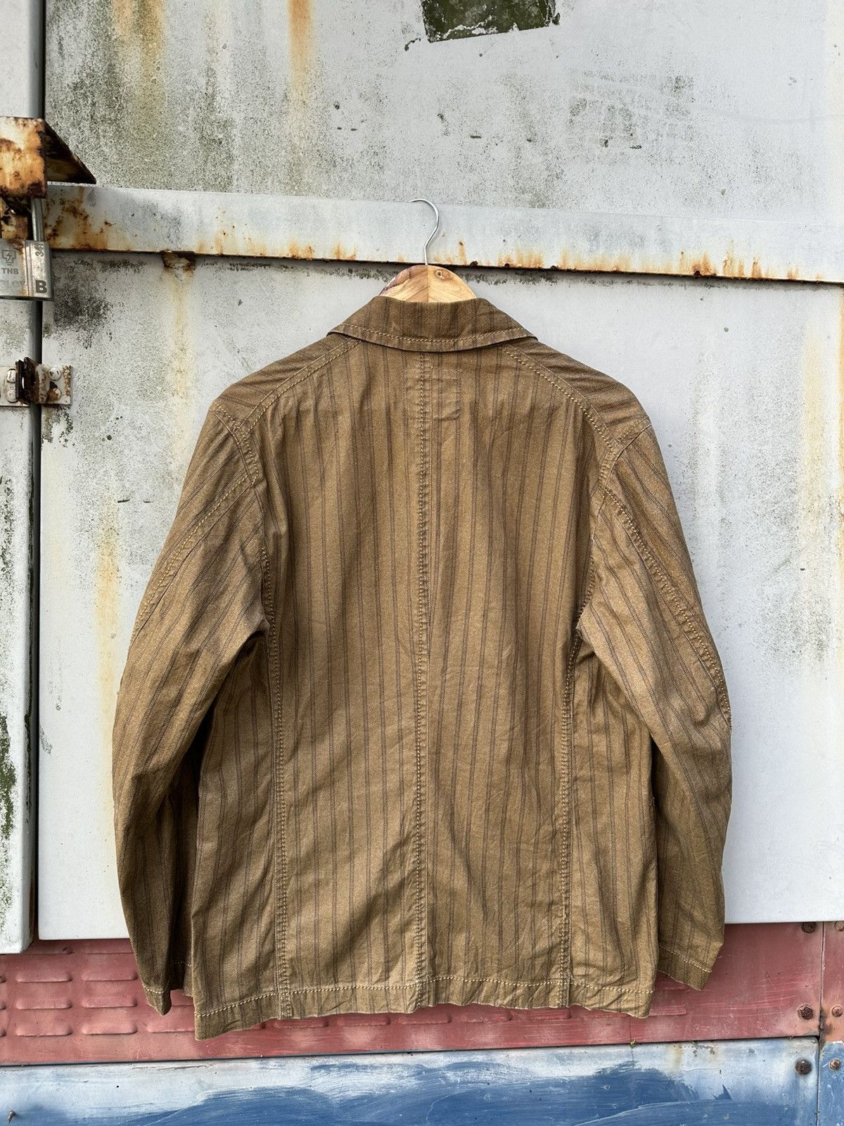 Boycott 👹Vintage Boycott Brown Striped Chore Jacket Size US M / EU 48-50 / 2 - 7 Thumbnail