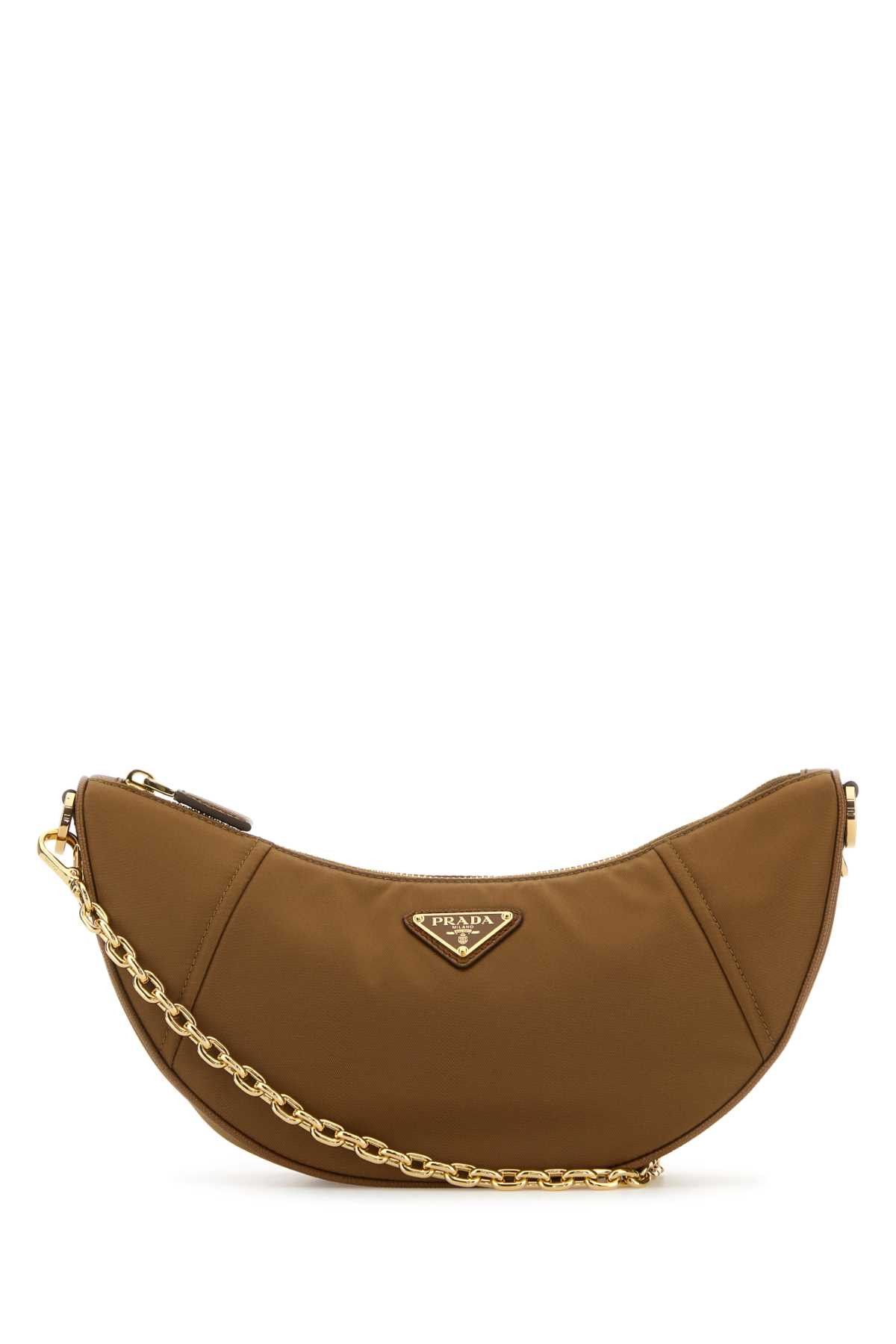 Prada Camel Re-Nylon Prada Demi-Lune Shoulder Bag Size ONE SIZE - 1 Thumbnail