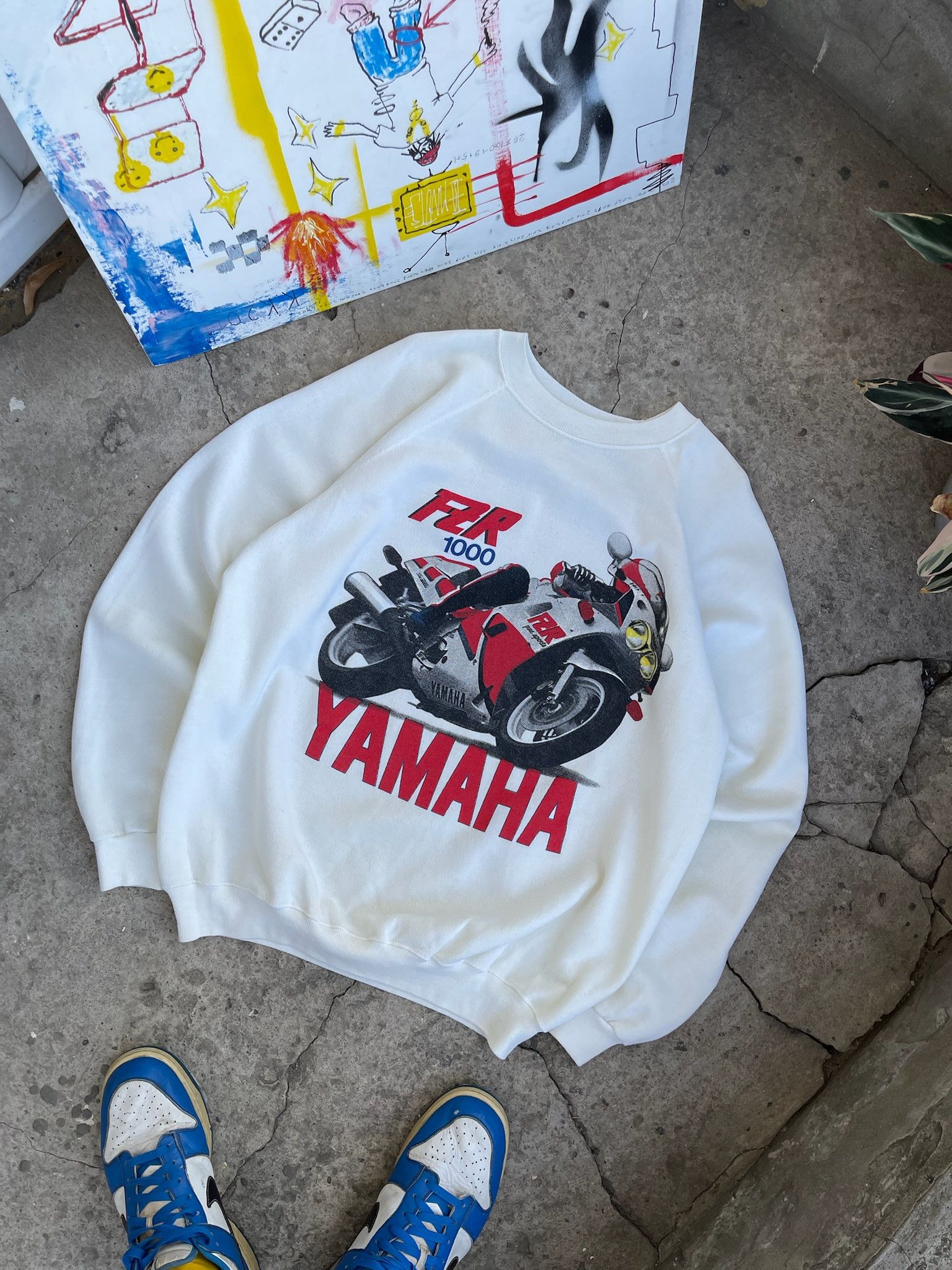 Yamaha vintage Yamaha Sweatshirt FZR1000 Size US XL / EU 56 / 4 - 1 Thumbnail
