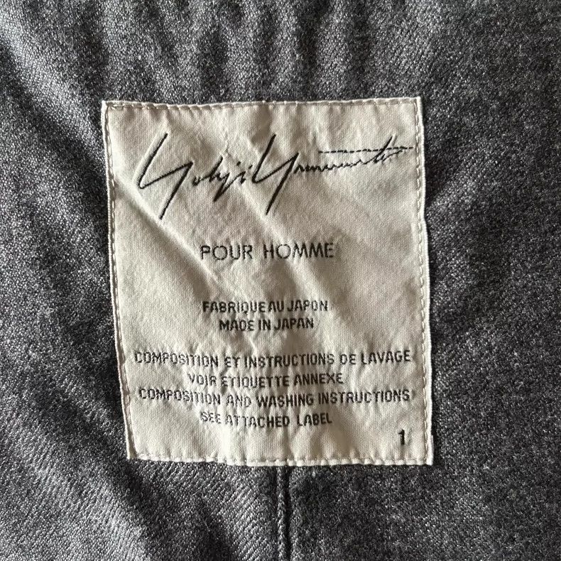 Yohji Yamamoto Yohji Yamamoto size 1 12aw asymmetric back grey suit 2501-N Size 38R - 6 Thumbnail