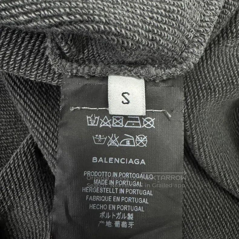 Balenciaga Balenciaga Washed Distressed Black Hoodie Size US S / EU 44-46 / 1 - 4 Thumbnail