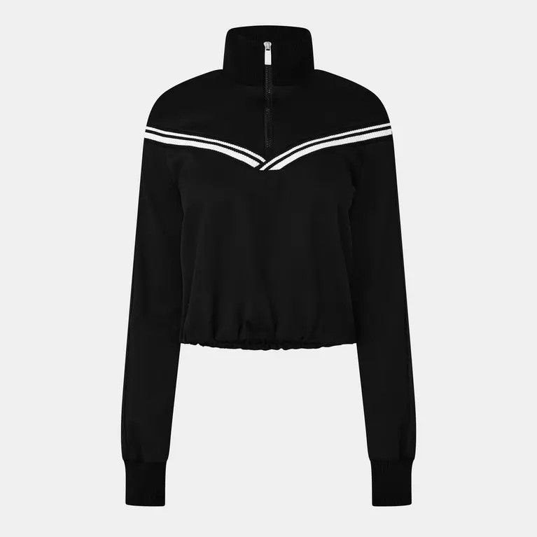 Off-White o1y1225 Half-Zip Neckline Sweatshirt in Black/White Size XS / US 0-2 / IT 36-38 - 1 Thumbnail