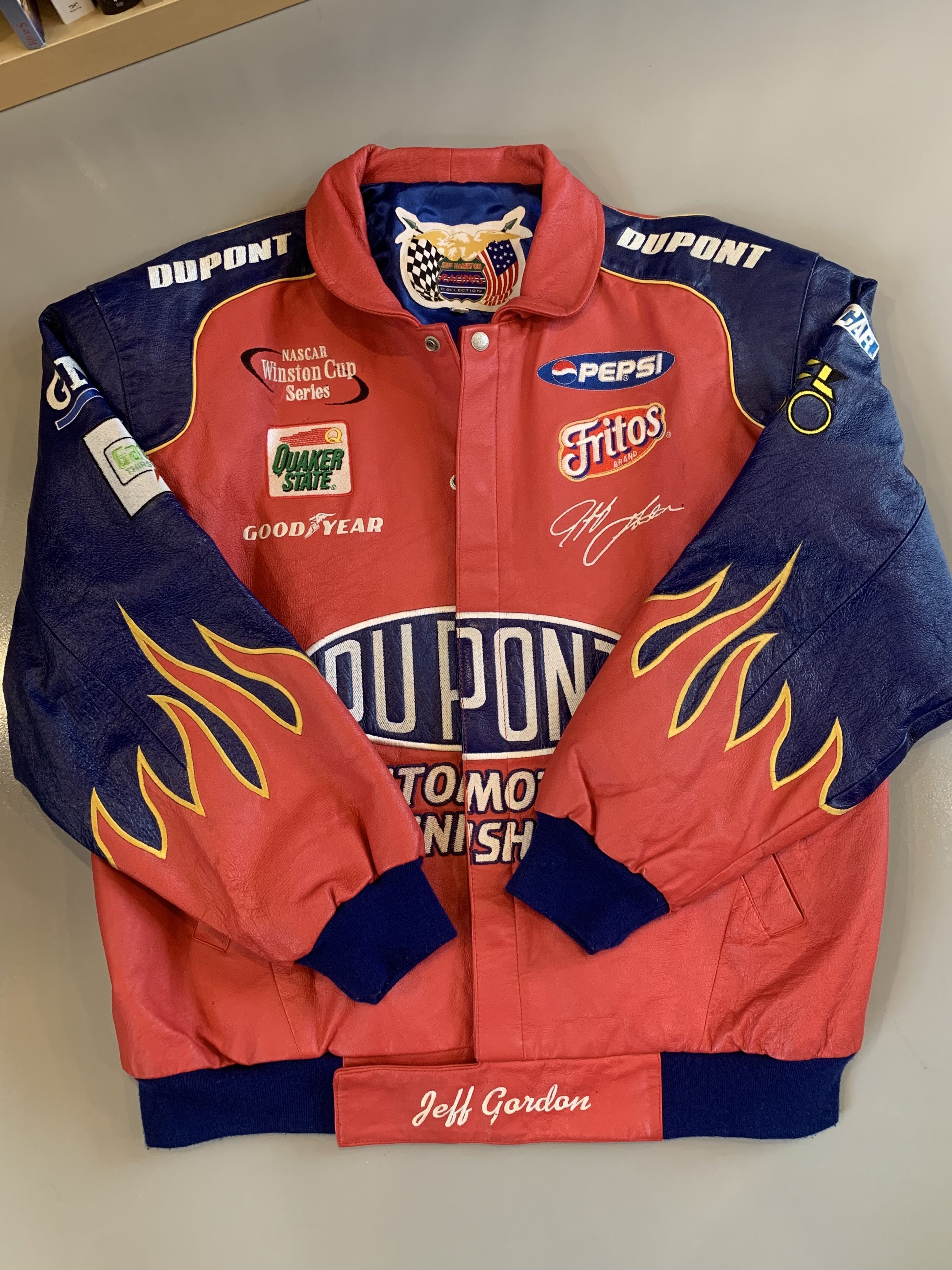 Jeff Hamilton RARE Jeff Hamilton NASCAR Genuine Leather Jacket Size US XL / EU 56 / 4 - 1 Thumbnail