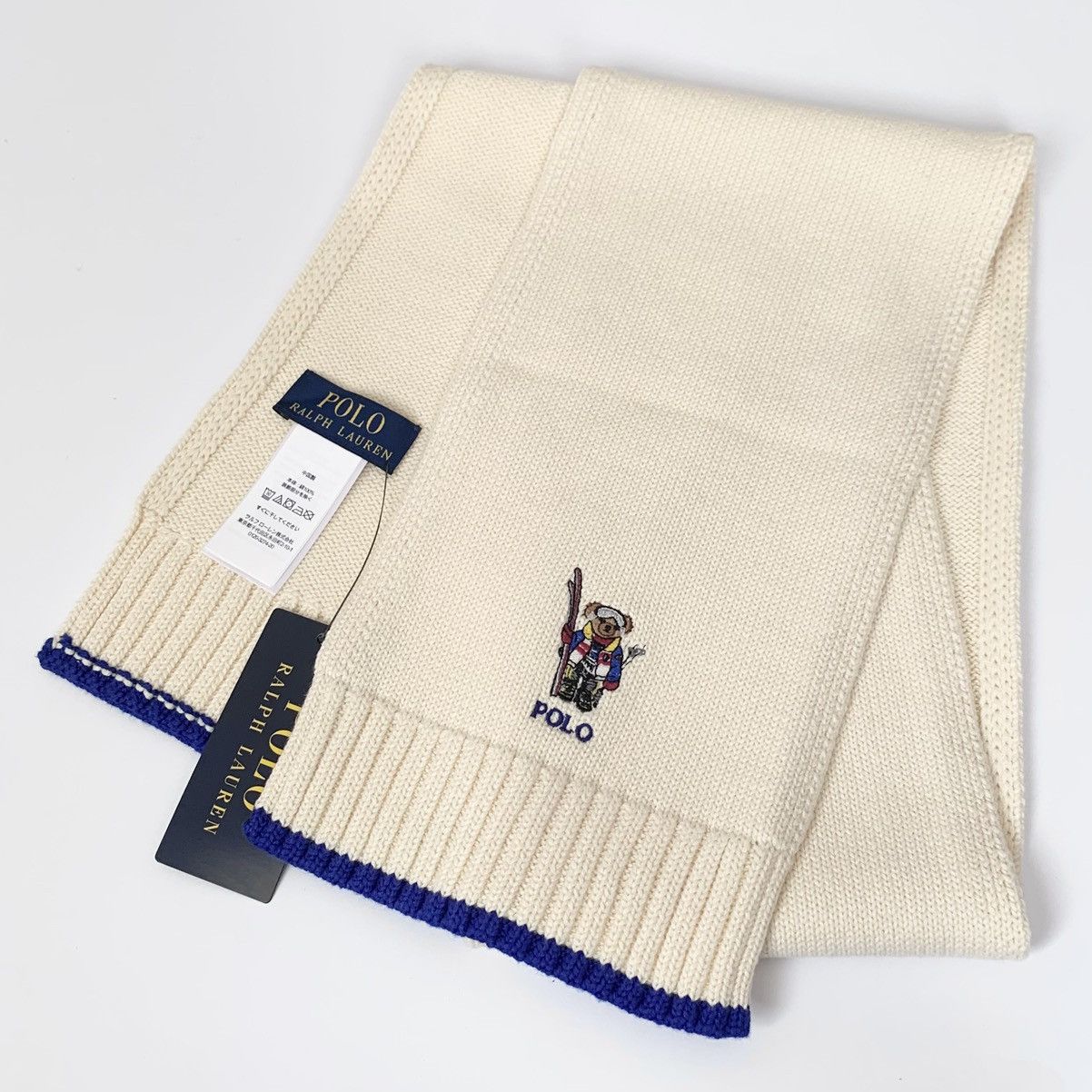 Polo Ralph Lauren Ralph Lauren polo bear embroidered scarf 100% cotton Size ONE SIZE - 9 Thumbnail