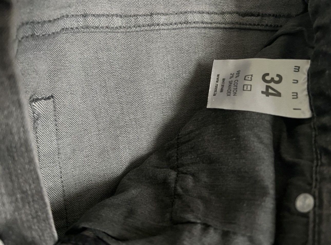 MNML MNML M56 GREY STRETCH PANTS Size US 34 / EU 50 - 5 Thumbnail