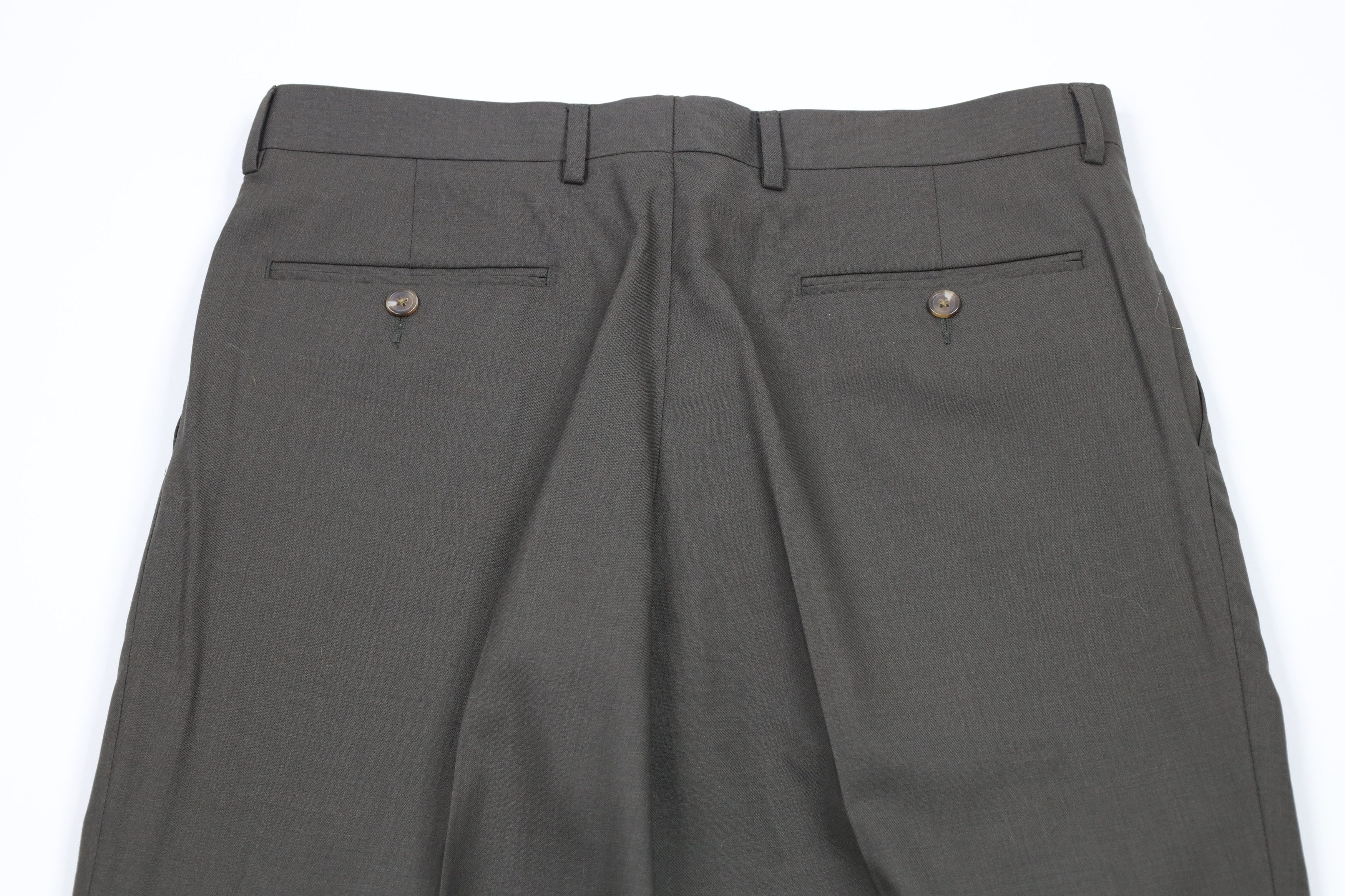 Ralph Lauren × Vintage Vintage 90s Ralph Lauren Cuffed Wide Leg Chino Pants Green Size US 34 / EU 50 - 9 Thumbnail