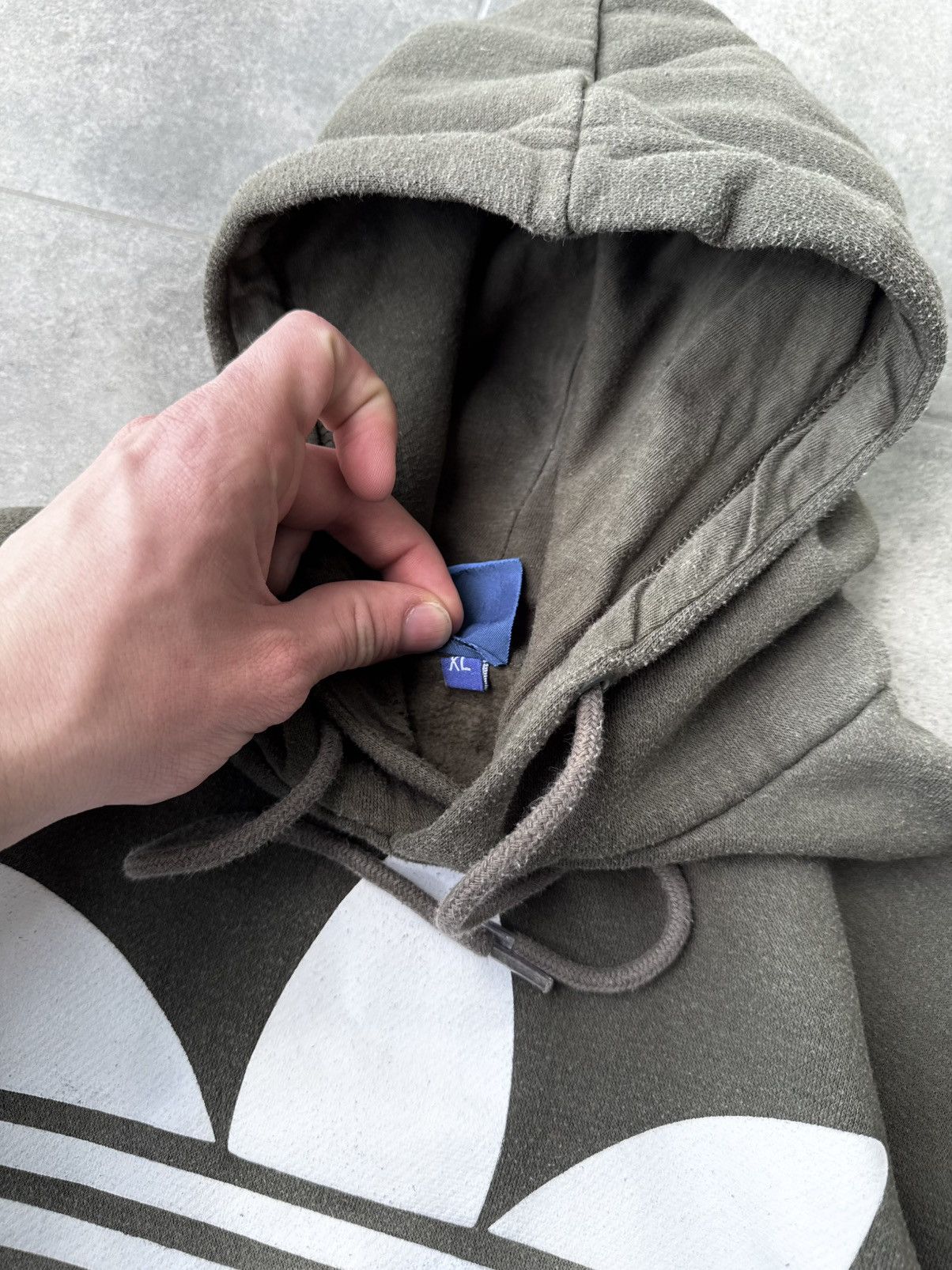 Adidas Vintage Adidas Hoodie 00s Y2K Khaki Avantgarde Size US L / EU 52-54 / 3 - 7 Thumbnail