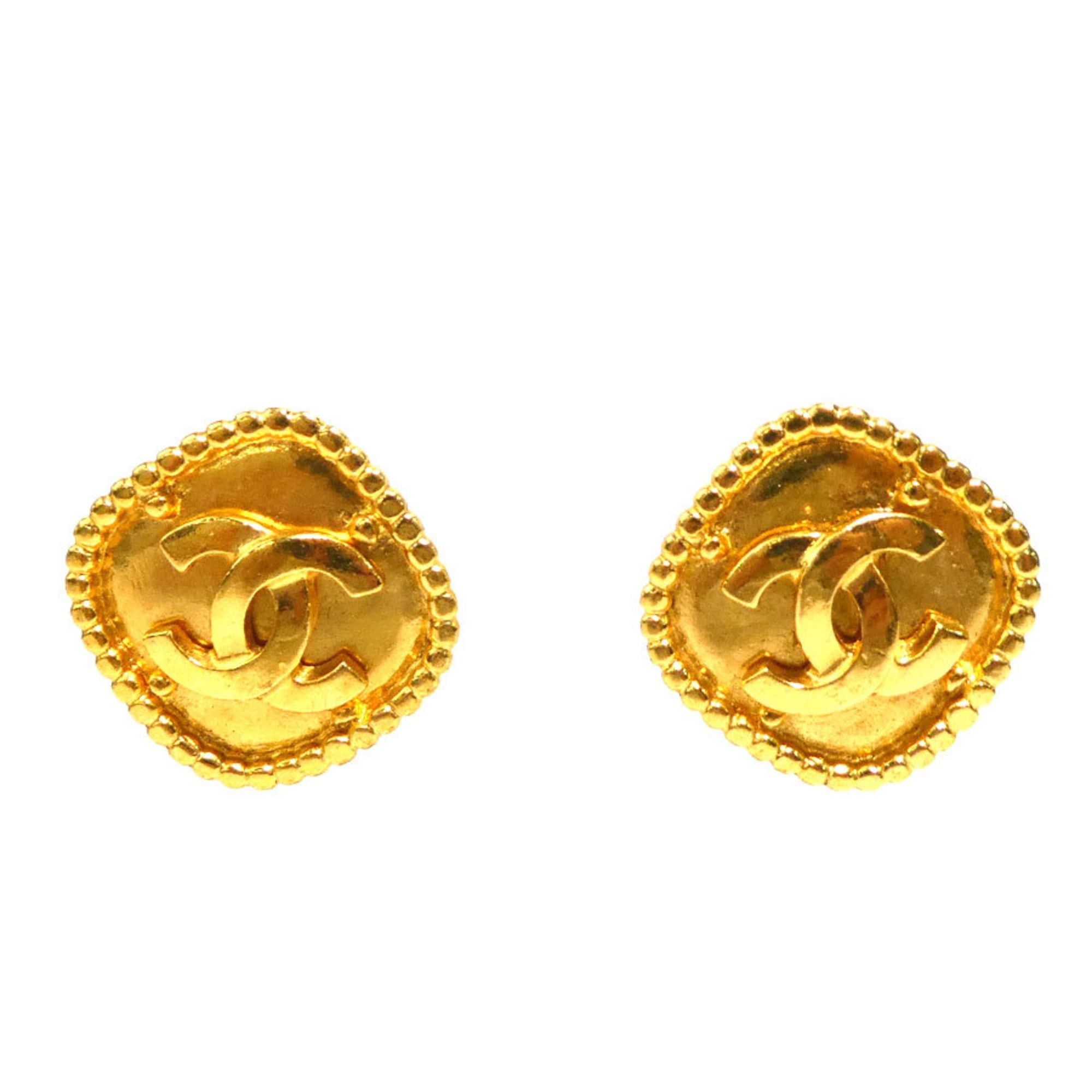 Chanel CHANEL Coco Mark Metal Gold Earrings for Women e61369i Size ONE SIZE - 1 Thumbnail