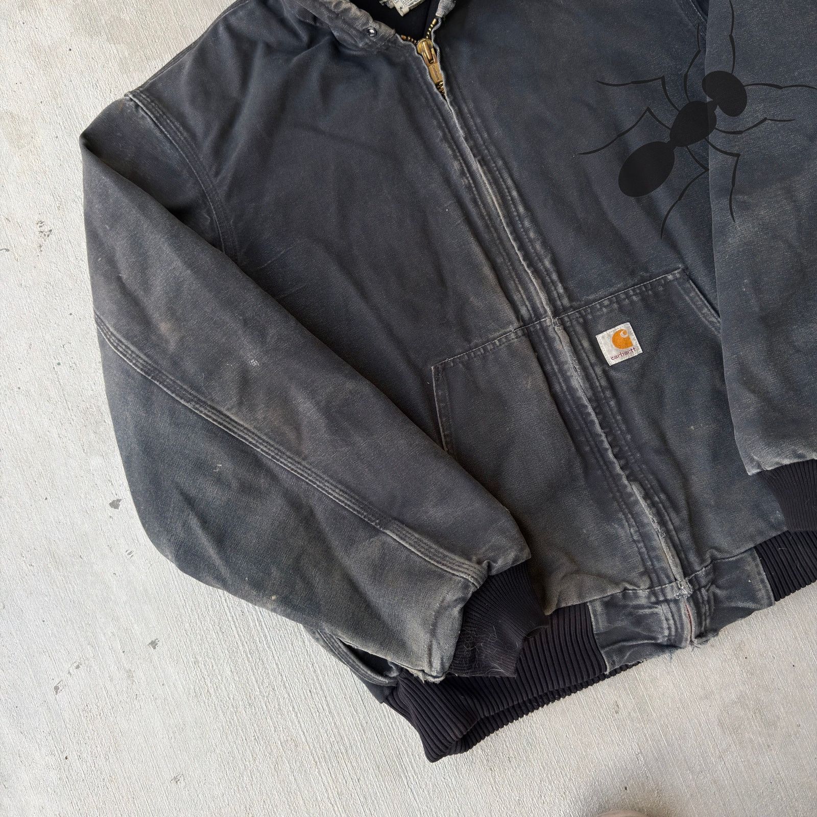 Carhartt × Vintage Carhartt J140 black hooded work wear jacket Size US L / EU 52-54 / 3 - 2 Thumbnail