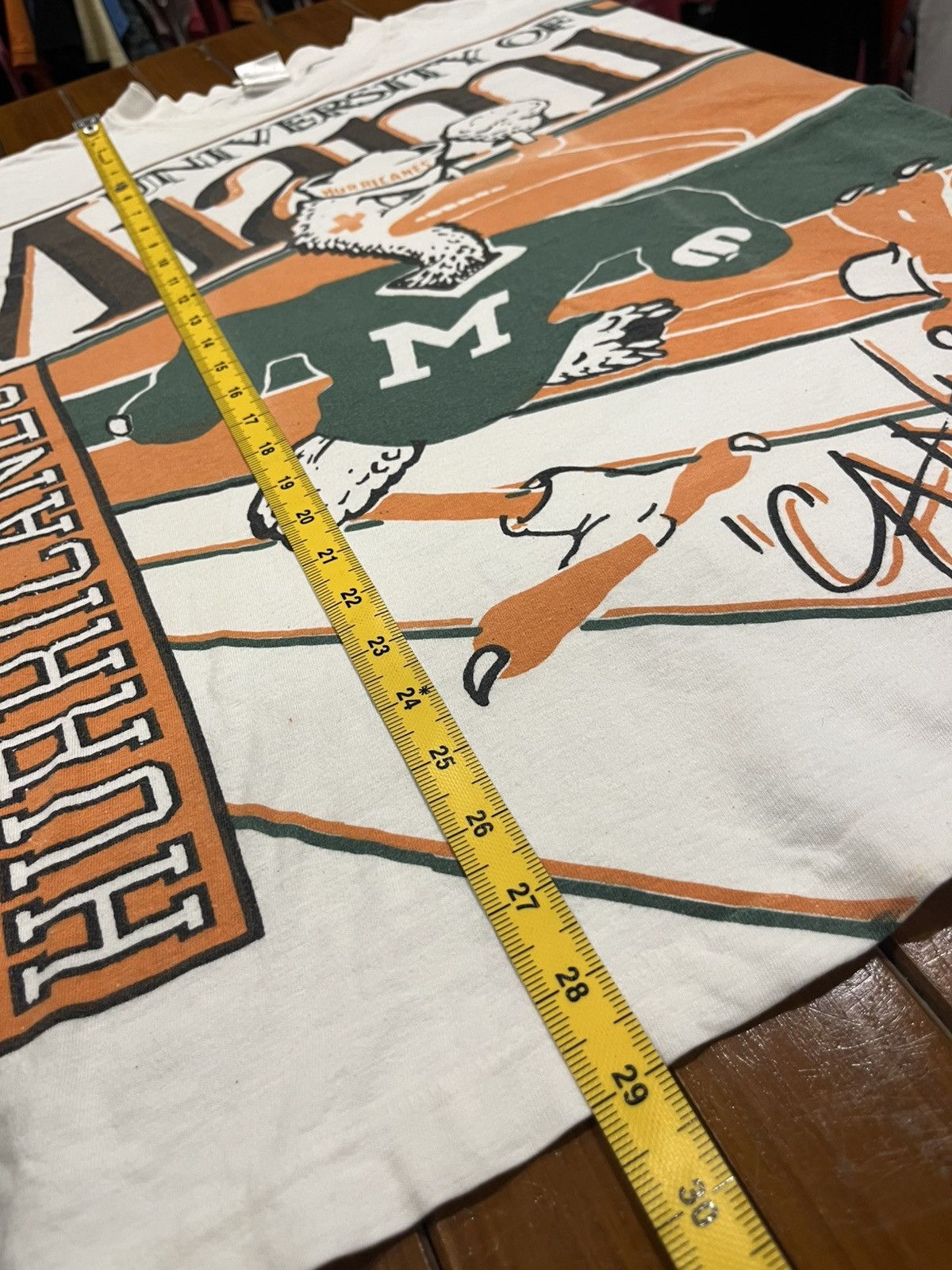 Other Vintage 90s University of Miami Hurricanes T-Shirt Size US XL / EU 56 / 4 - 13 Thumbnail