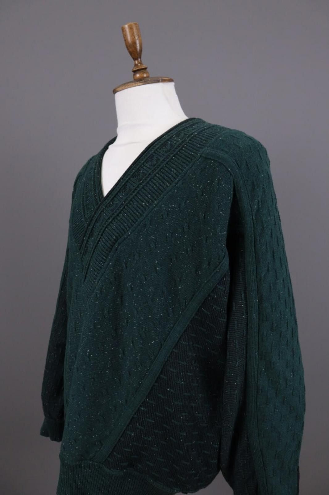 Carlo Colucci Carlo Colucci Personality Wool Green Sweater Size Size 52 Size US M / EU 48-50 / 2 - 7 Thumbnail