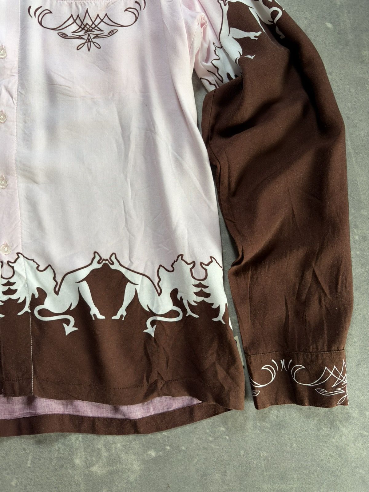 Mambo Mambo Long Sleeve Printed Devil Woman Cowboy Western Shirt L Size US L / EU 52-54 / 3 - 6 Thumbnail