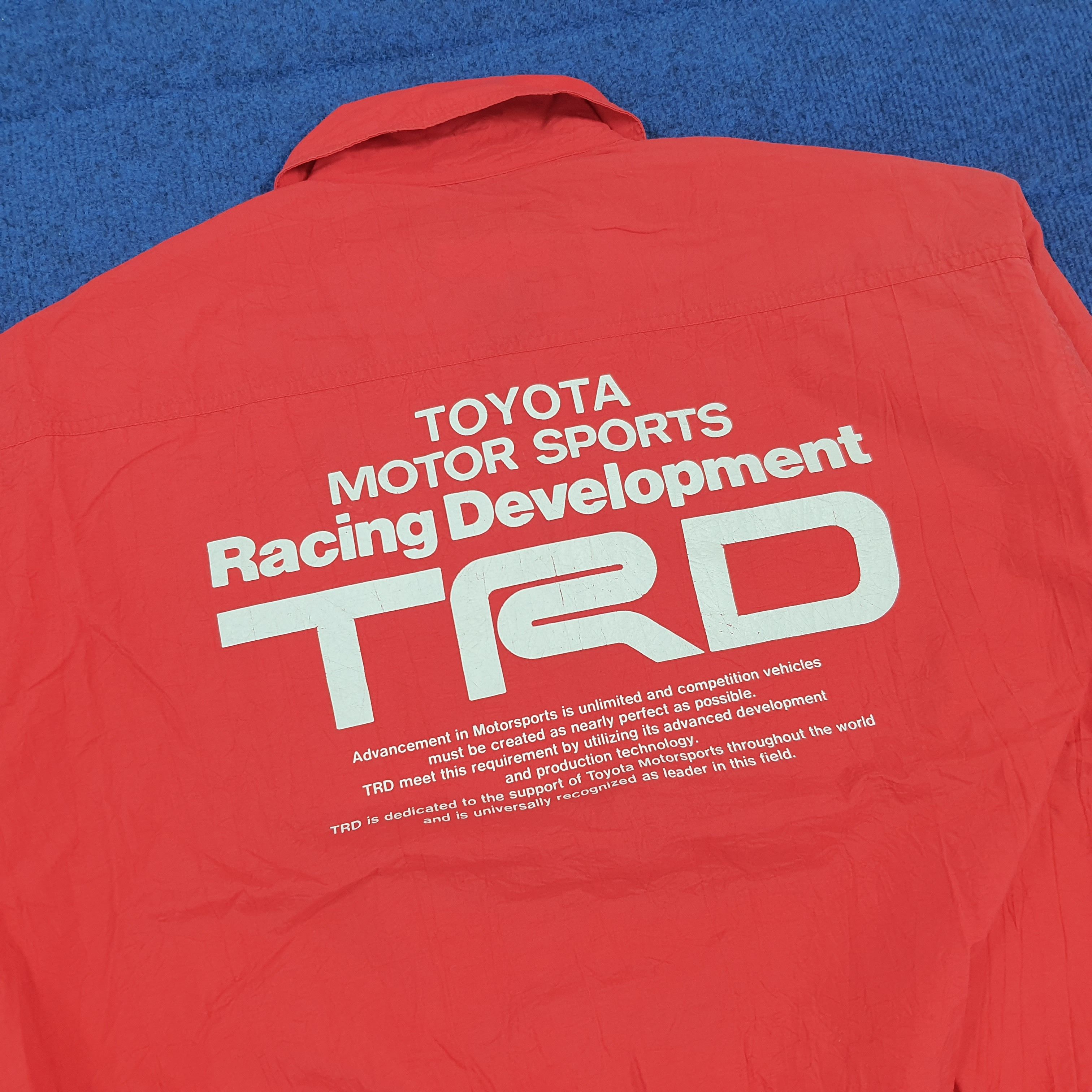 Japanese Brand Vintage 90s Toyota TRD Racing Jacket Red Bomber C300N2 Size US L / EU 52-54 / 3 - 2 Thumbnail