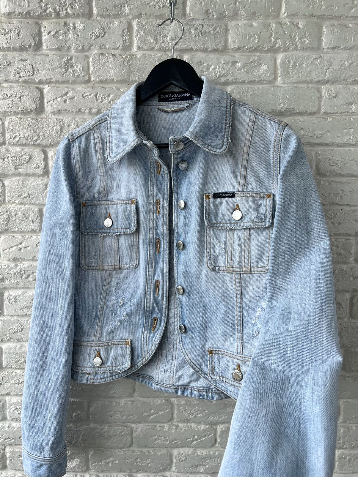 Dolce & Gabbana Dolce & Gabbana Blue Washed Denim Jacket Size M / US 6-8 / IT 42-44 - 2 Thumbnail