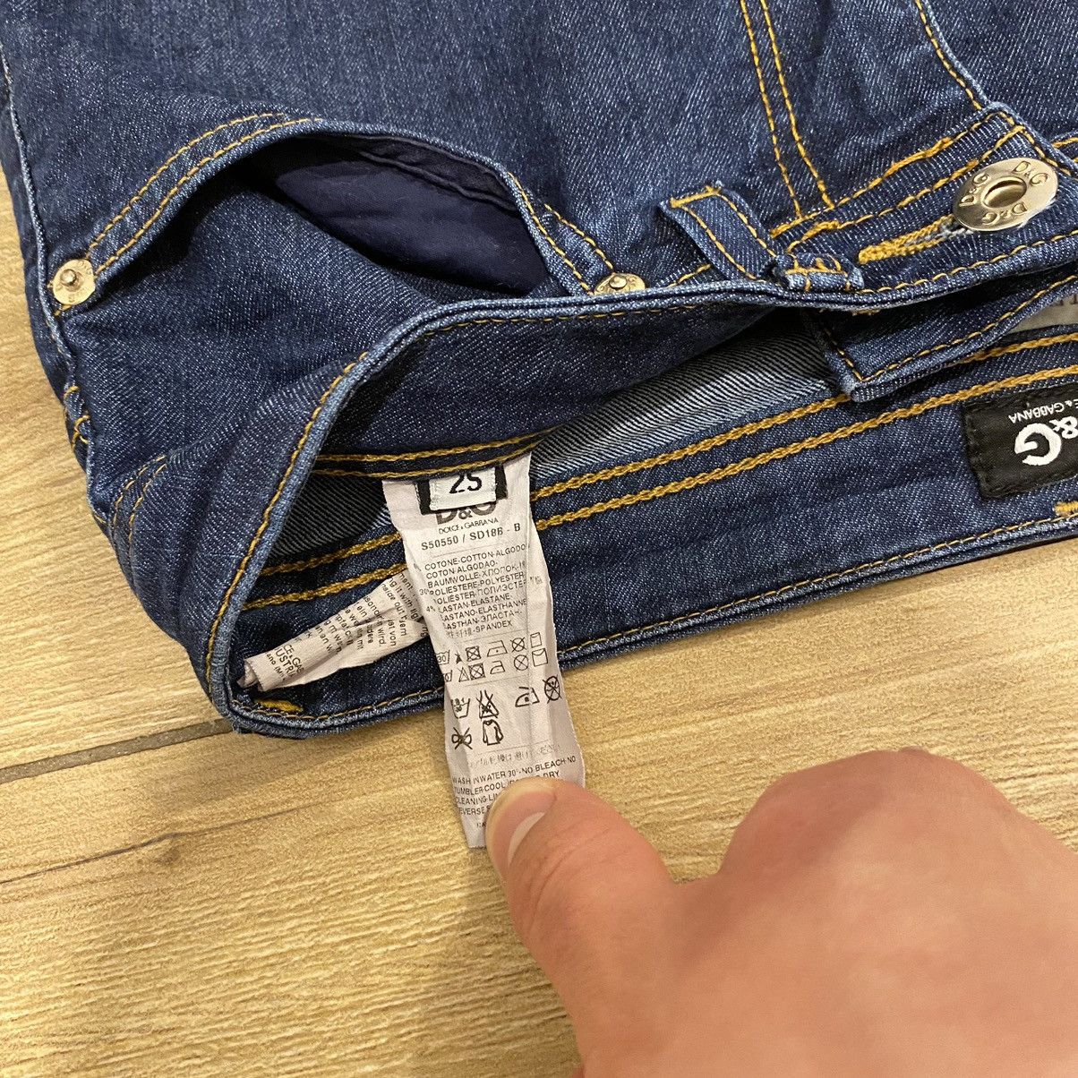 Dolce & Gabbana × Vintage Vintage Dolce & Gabbana D&G Blue Denim Jeans Pants Size 25" / US 0 / IT 36 - 8 Thumbnail