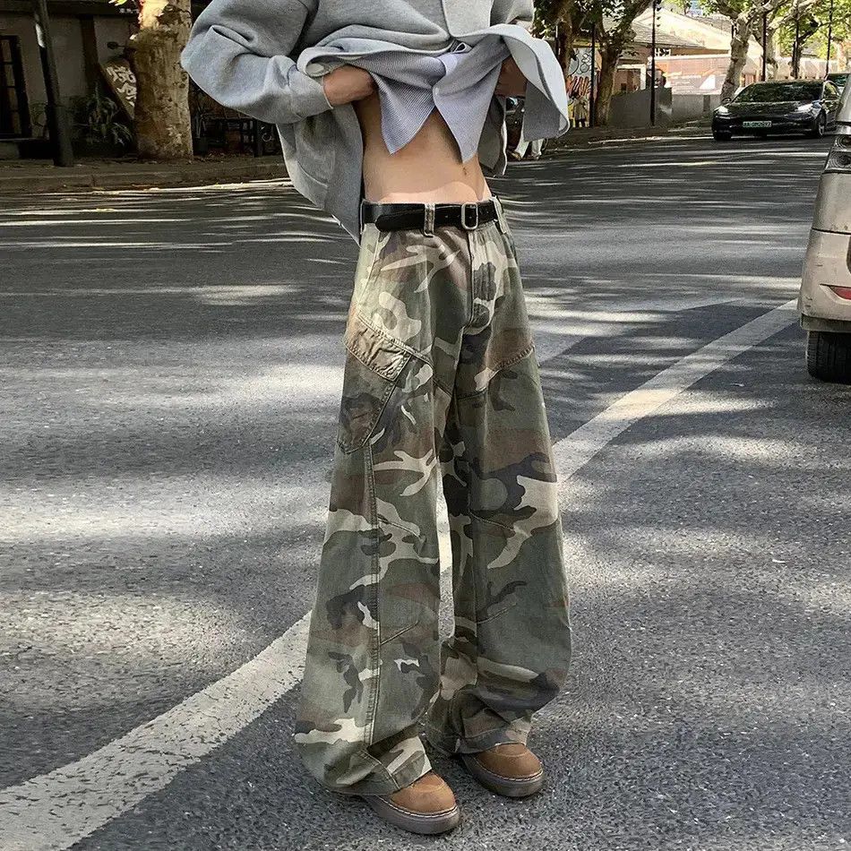 Japanese Brand Retro loose camouflage casual jeans Size US 32 / EU 48 - 6 Thumbnail
