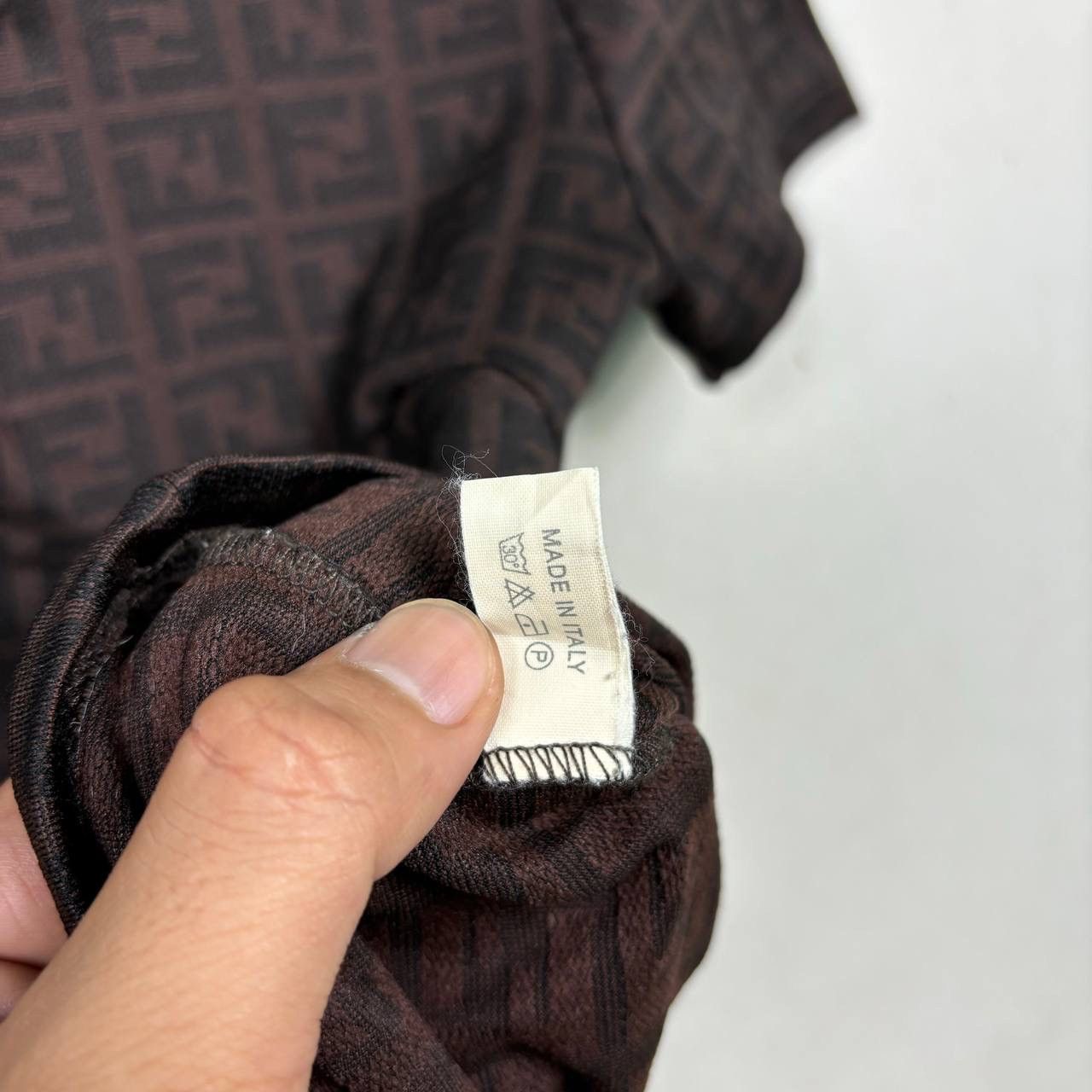 Fendi Vintage Fendi Mare Zucca Monogram Polo Shirt Brown IT40 Size S / US 4 / IT 40 - 8 Thumbnail