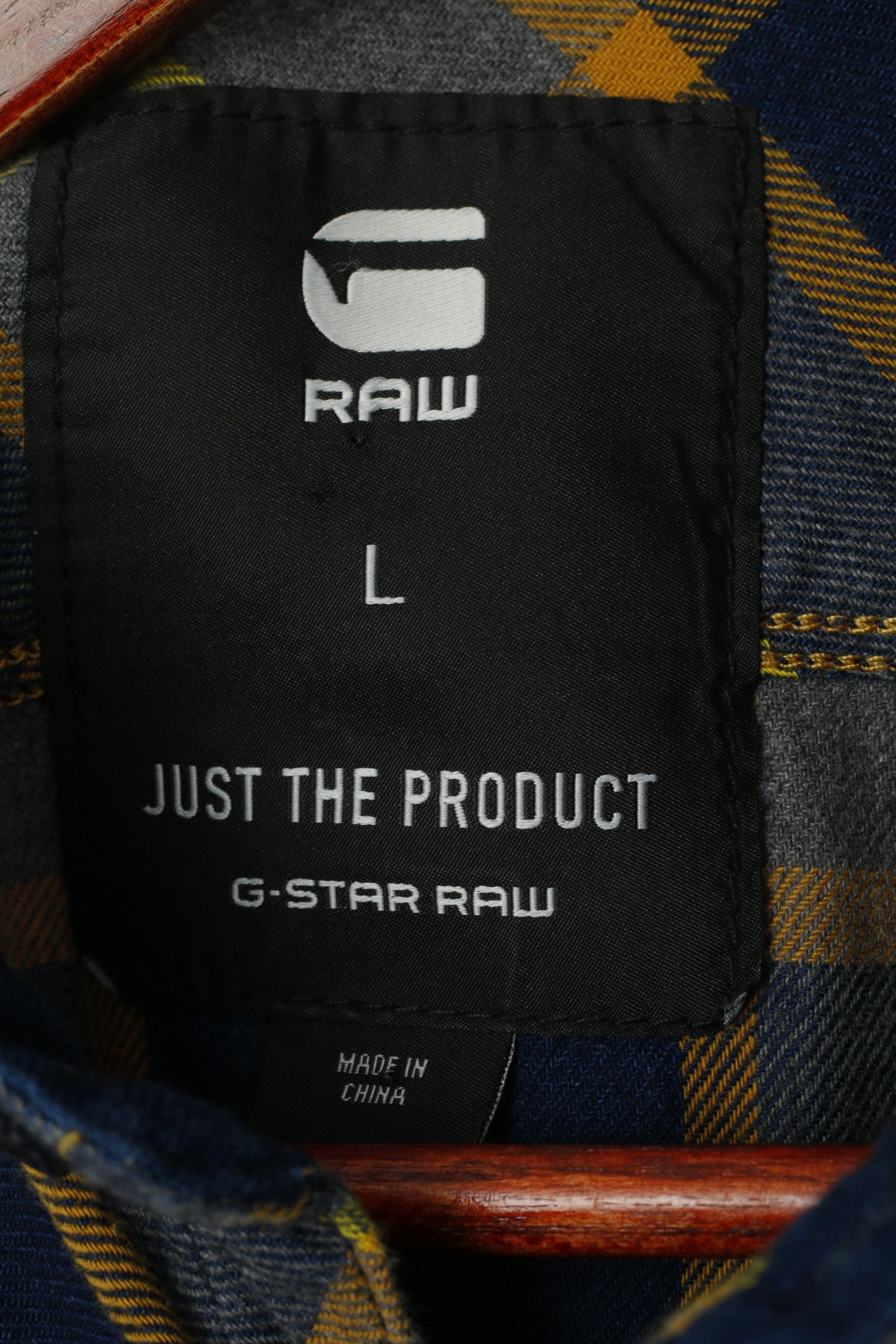 G-Star G-STAR RAW Men L Casual Shirt Navy Check 4902 Size US L / EU 52-54 / 3 - 5 Thumbnail