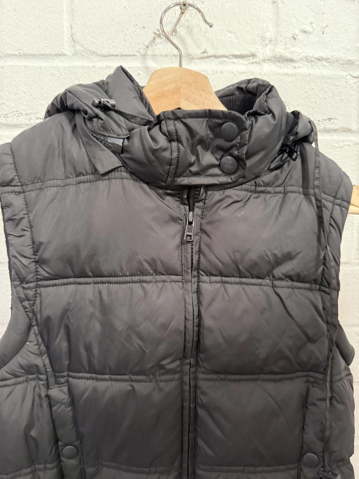 Unknown London Black Women's Puffer Vest with Hood Size M / US 6-8 / IT 42-44 - 3 Thumbnail