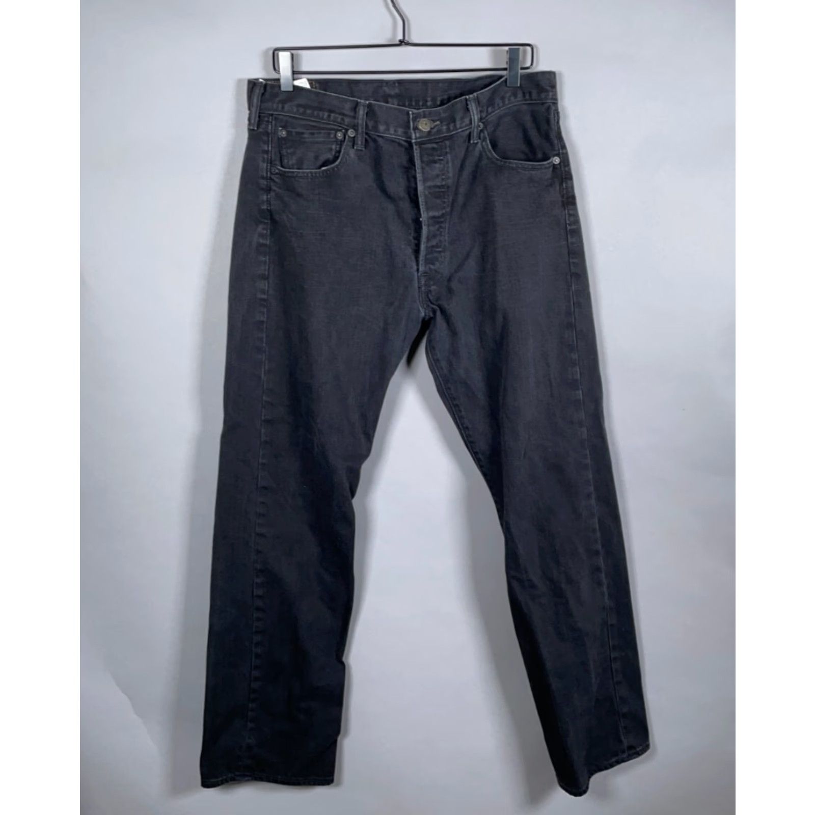 Levi's VINTAGE Levi's 501 Jeans Men's Regular Fit Straight Leg Black Denim 34 x 30 Casual Size US 34 / EU 50 - 2 Thumbnail