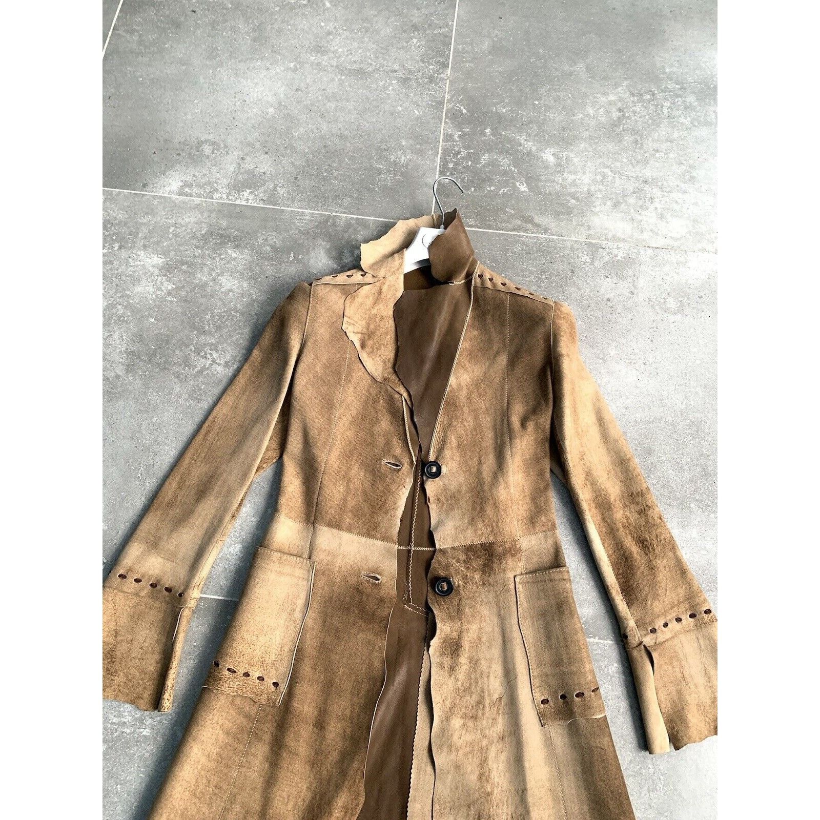 Other × Vintage SYLVIE SCHIMMEL Lamb Leather Trench Coat Jacket EU 36 US 4 Size S / US 4 / IT 40 - 19 Thumbnail