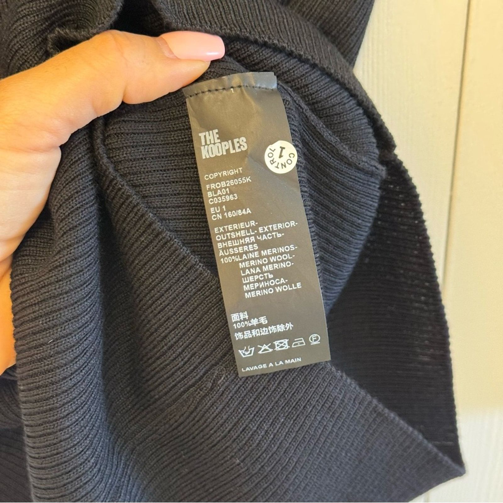 The Kooples New! The Kooples Black Wool Long Sleeve Dress, Size 1 Size S / US 4 / IT 40 - 8 Thumbnail