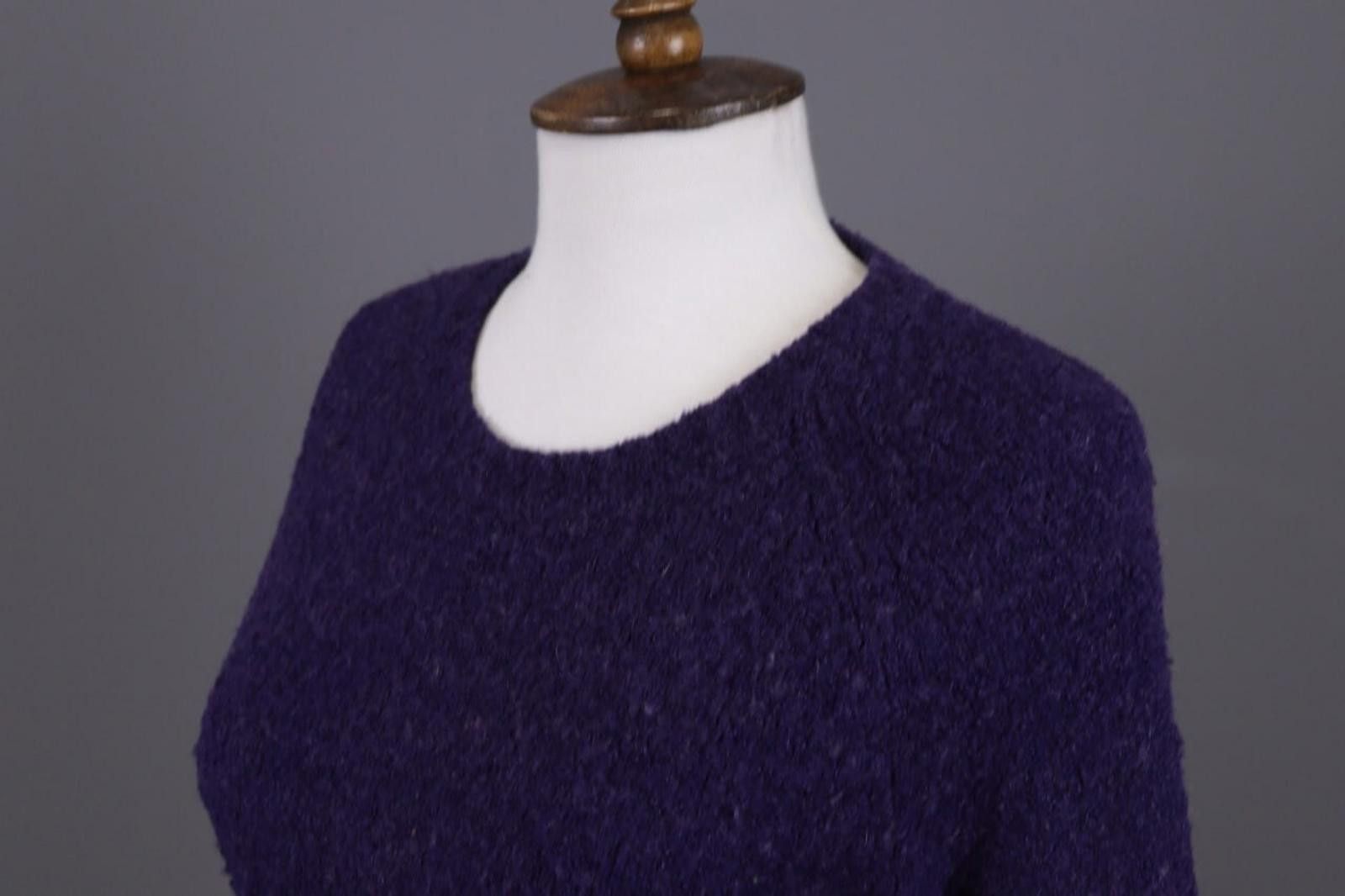 Designer Miss Sixty Purple Knit Cropped Sweater Size S Size S / US 4 / IT 40 - 7 Thumbnail