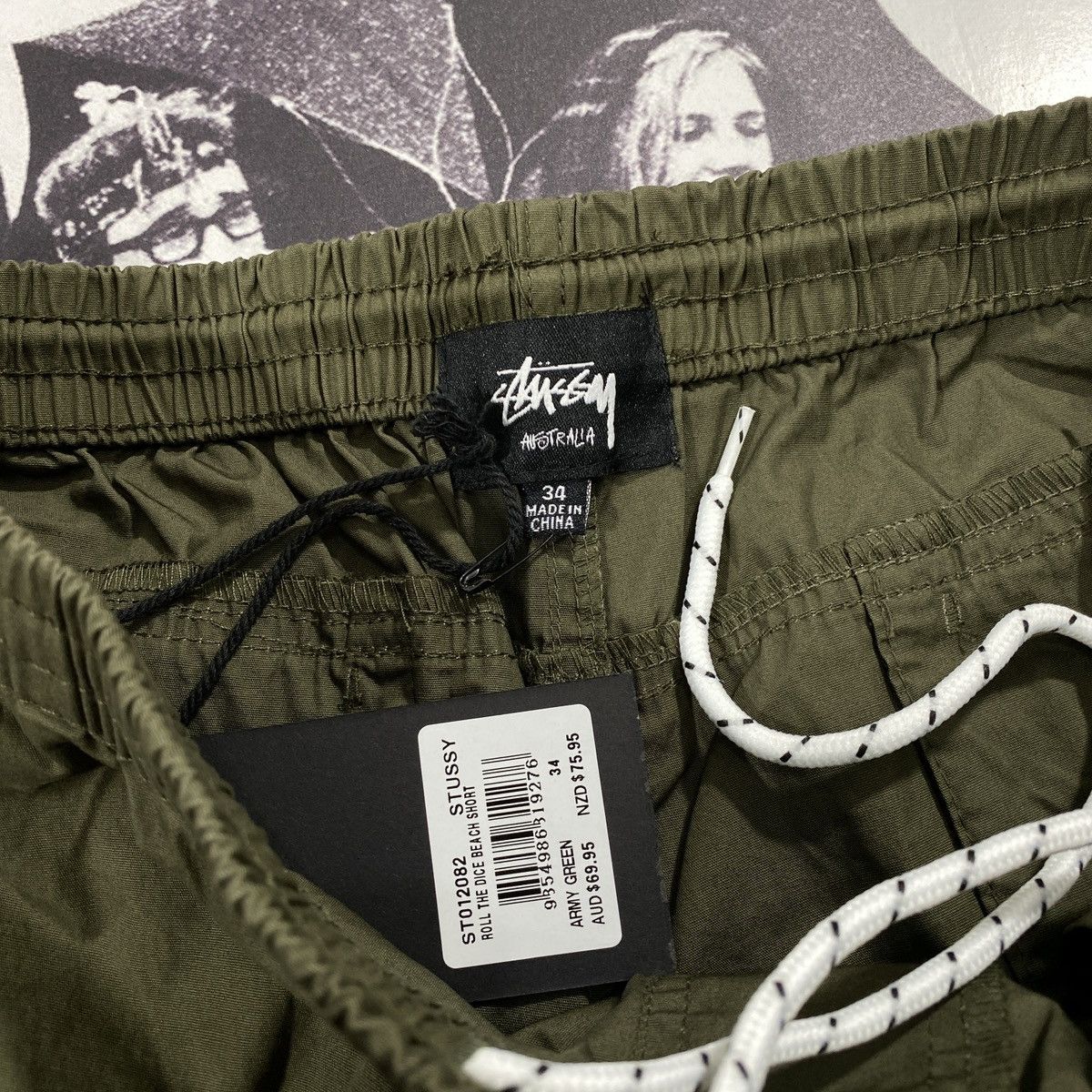 Stussy STUSSY AUSTRALIA ROLL THE DICE BEACHSHORTS - ARMY GREEN - 34 Size US 34 / EU 50 - 3 Thumbnail