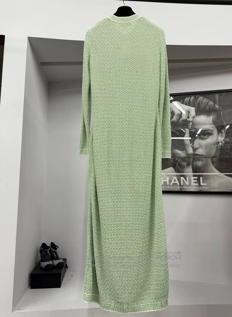 Chanel Chanel Avocado Green Knitted Cardigan coat Size S / US 4 / IT 40 - 3 Thumbnail