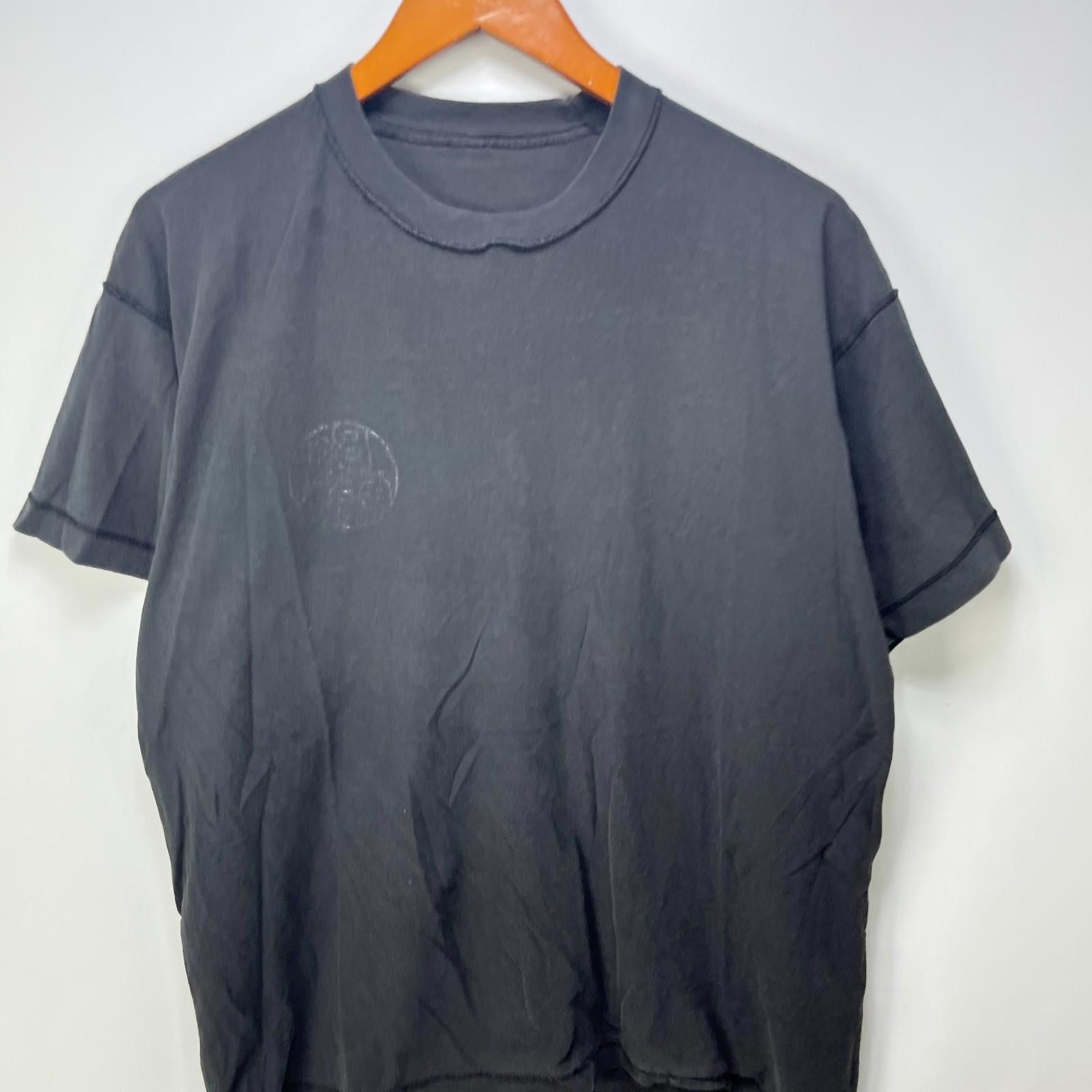 Fruit Of The Loom Vintage Faded Black Single Stitch Inside Out T Shirt Blank Size US XL / EU 56 / 4 - 2 Thumbnail