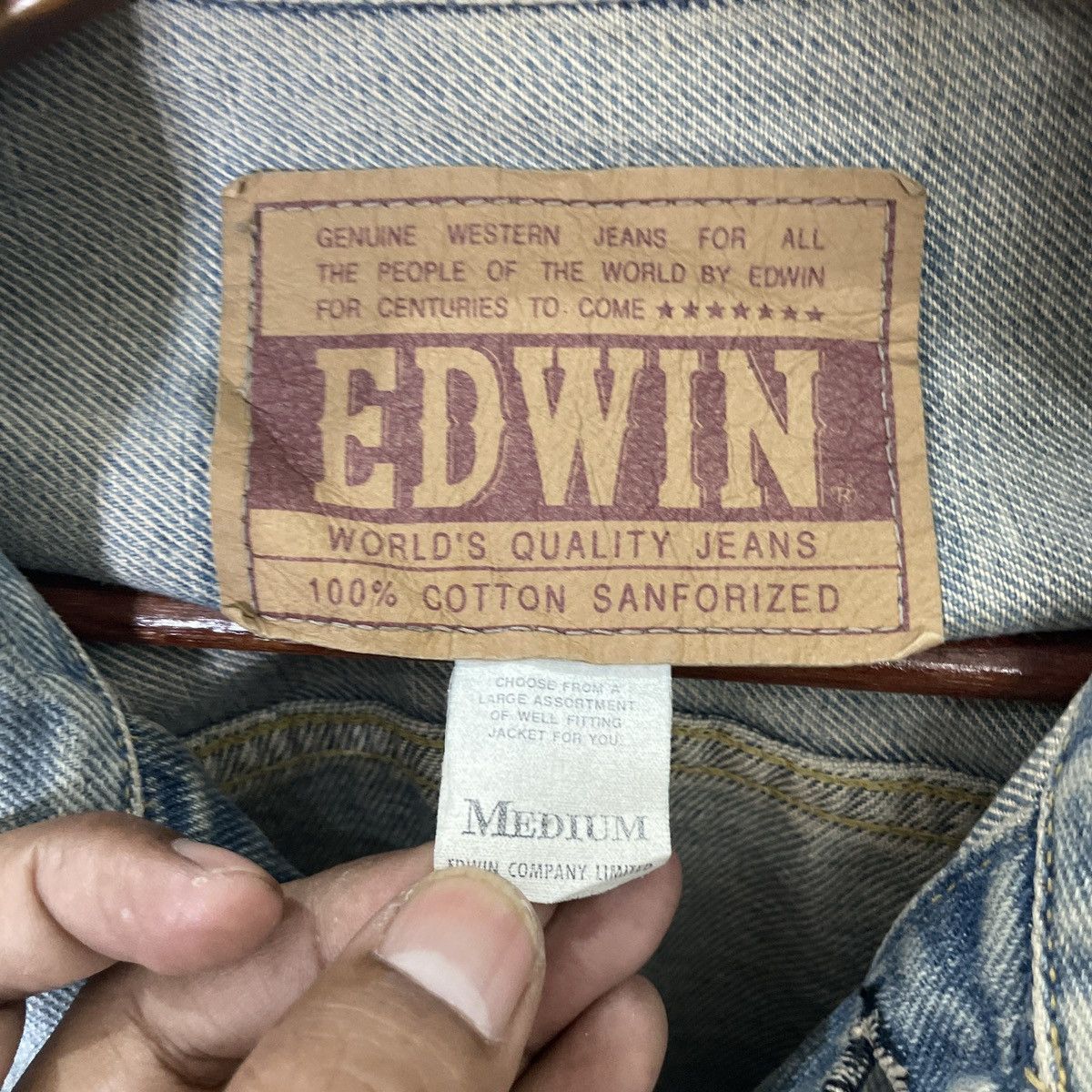 Edwin Vintage 90s Edwin Denim Jacket Size US S / EU 44-46 / 1 - 5 Thumbnail