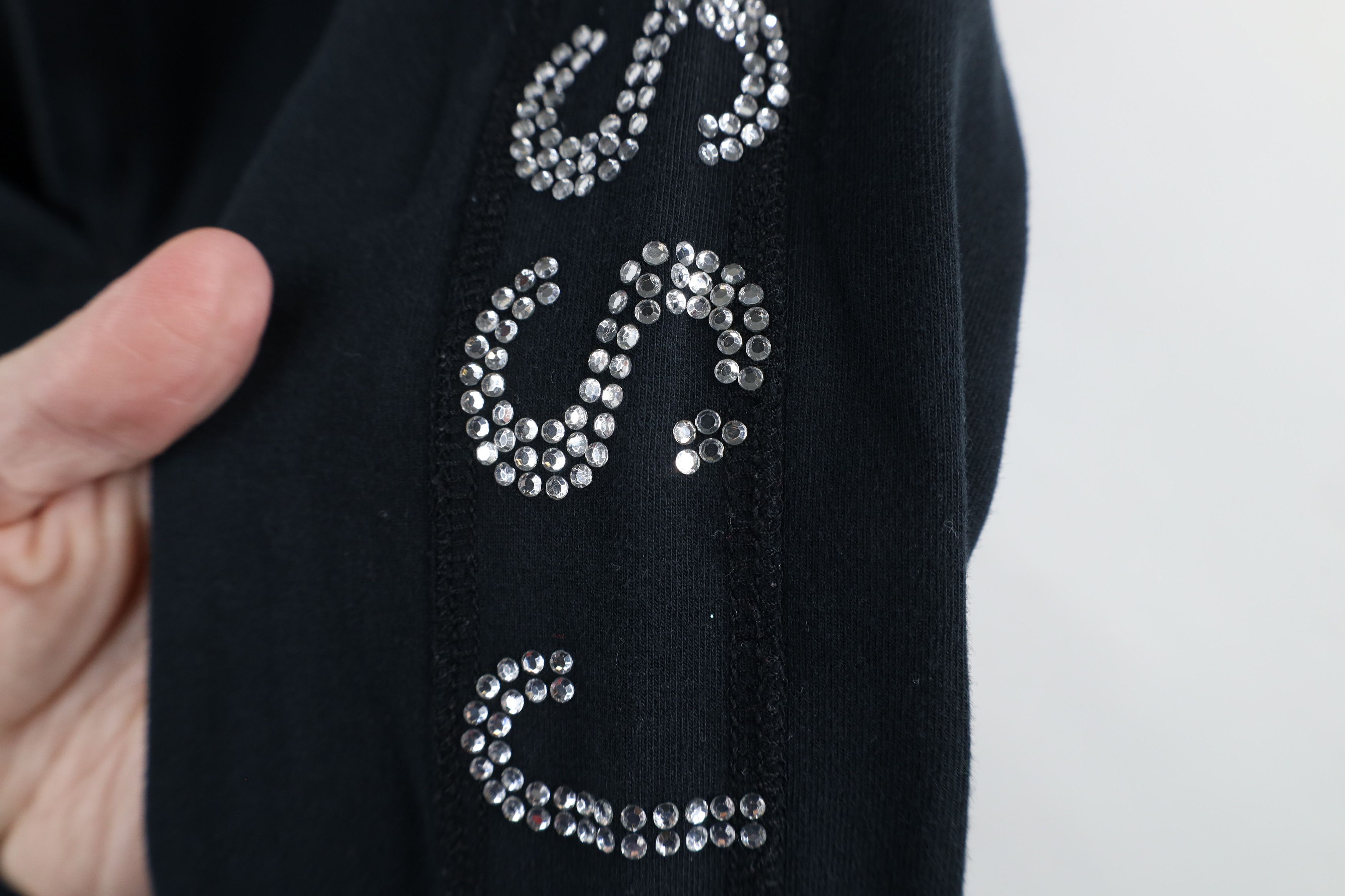 Guess × Vintage Vintage 90s Y2K Guess Cropped Babydoll Sequin Hoodie Size M / US 6-8 / IT 42-44 - 5 Thumbnail