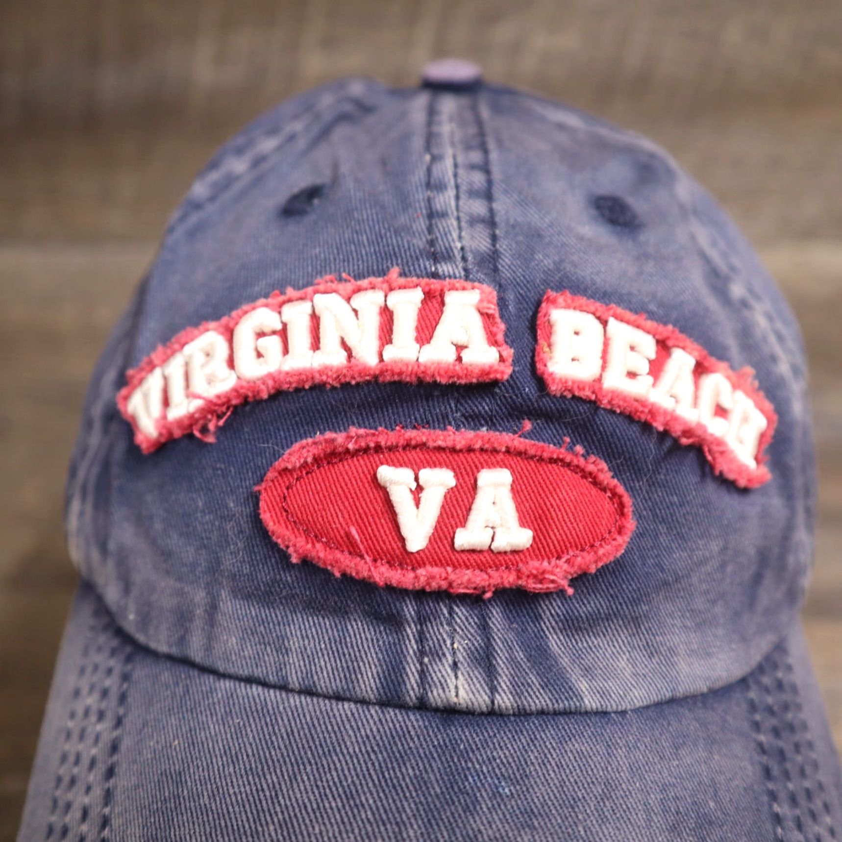 Denime Virginia Beach Blue Denim Strapback Baseball Cap Hat Adult Hat Strapback Blue Denim Virginia Beach Cap Men One Size Blue Hat Size ONE SIZE - 2 Thumbnail
