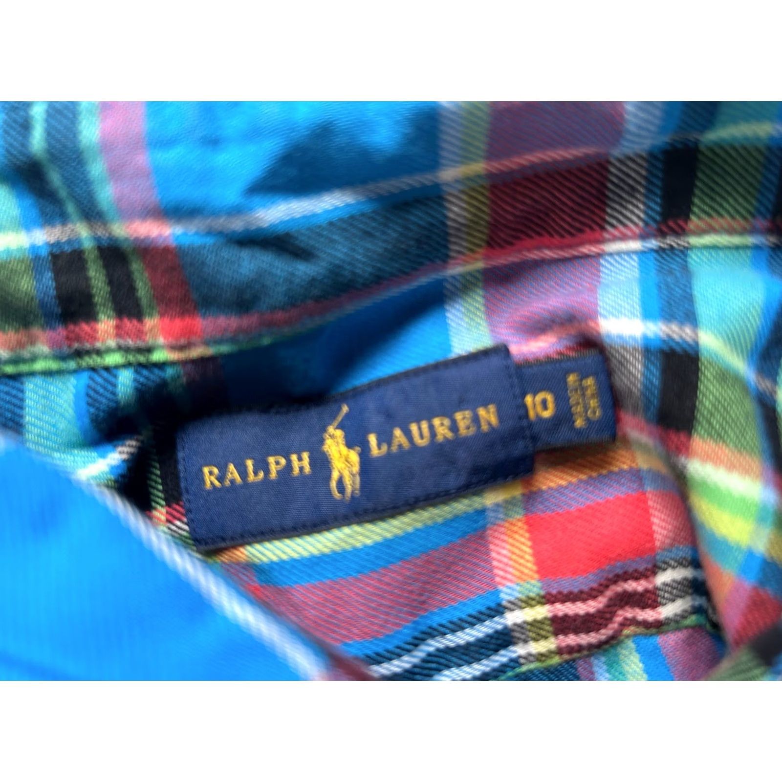 Ralph Lauren Ralph Lauren Womens Button Down Shirt Size 10 Blue Plaid Casual Professional Size L / US 10 / IT 46 - 3 Thumbnail