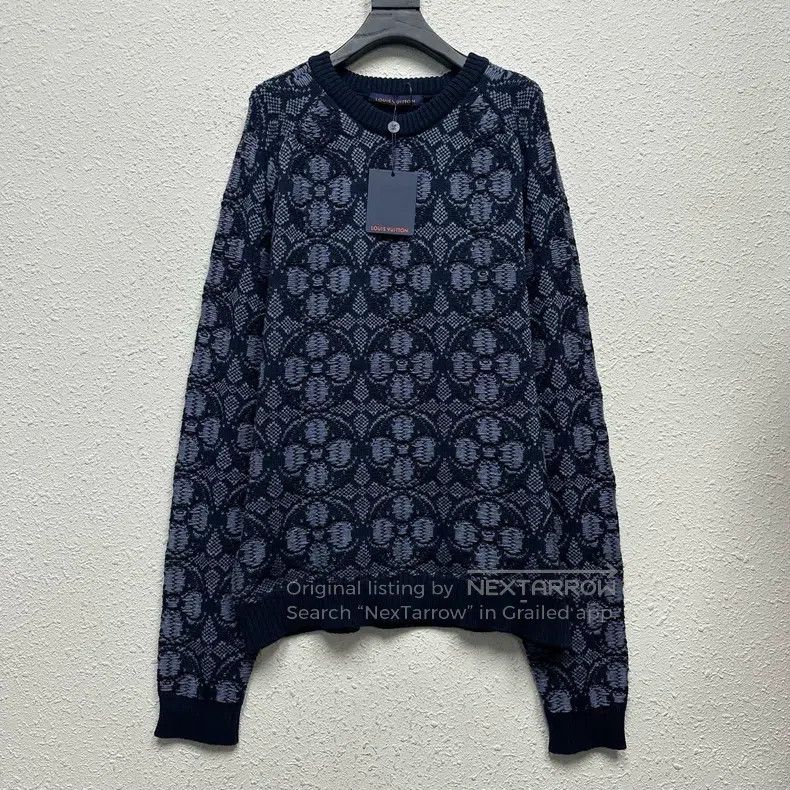 Louis Vuitton Louis Vuitton size 4l Three-flower knit full-print sweater Size US M / EU 48-50 / 2 - 1 Thumbnail