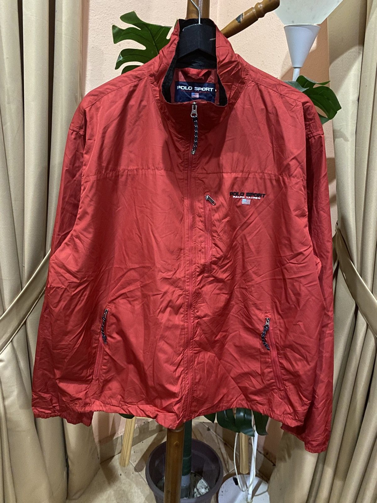 Ralph Lauren Sport Vintage Polo Sport Ralph Lauren Red Windbreaker Jacket 90s Size US L / EU 52-54 / 3 - 1 Thumbnail