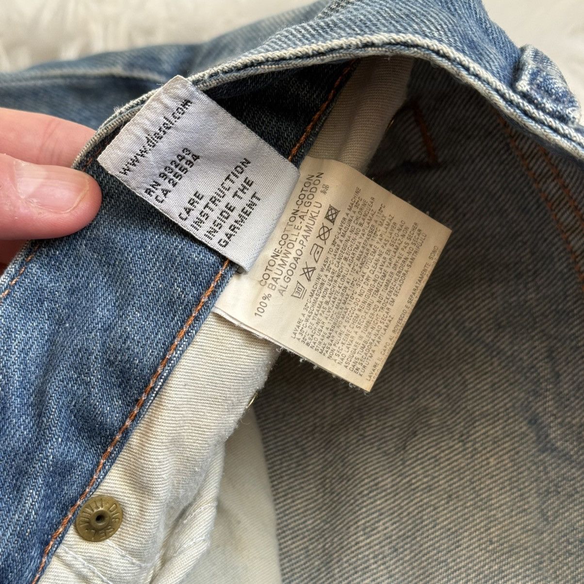 Diesel 📌 Crazy Diesel Flared Bootcut Vintage Y2K Washed Blue Denim Size US 34 / EU 50 - 10 Thumbnail
