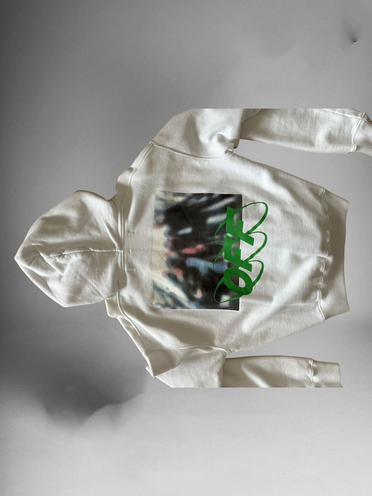Off-White Off-White White/Green Hoodie (FW19) Size US S / EU 44-46 / 1 - 2 Thumbnail