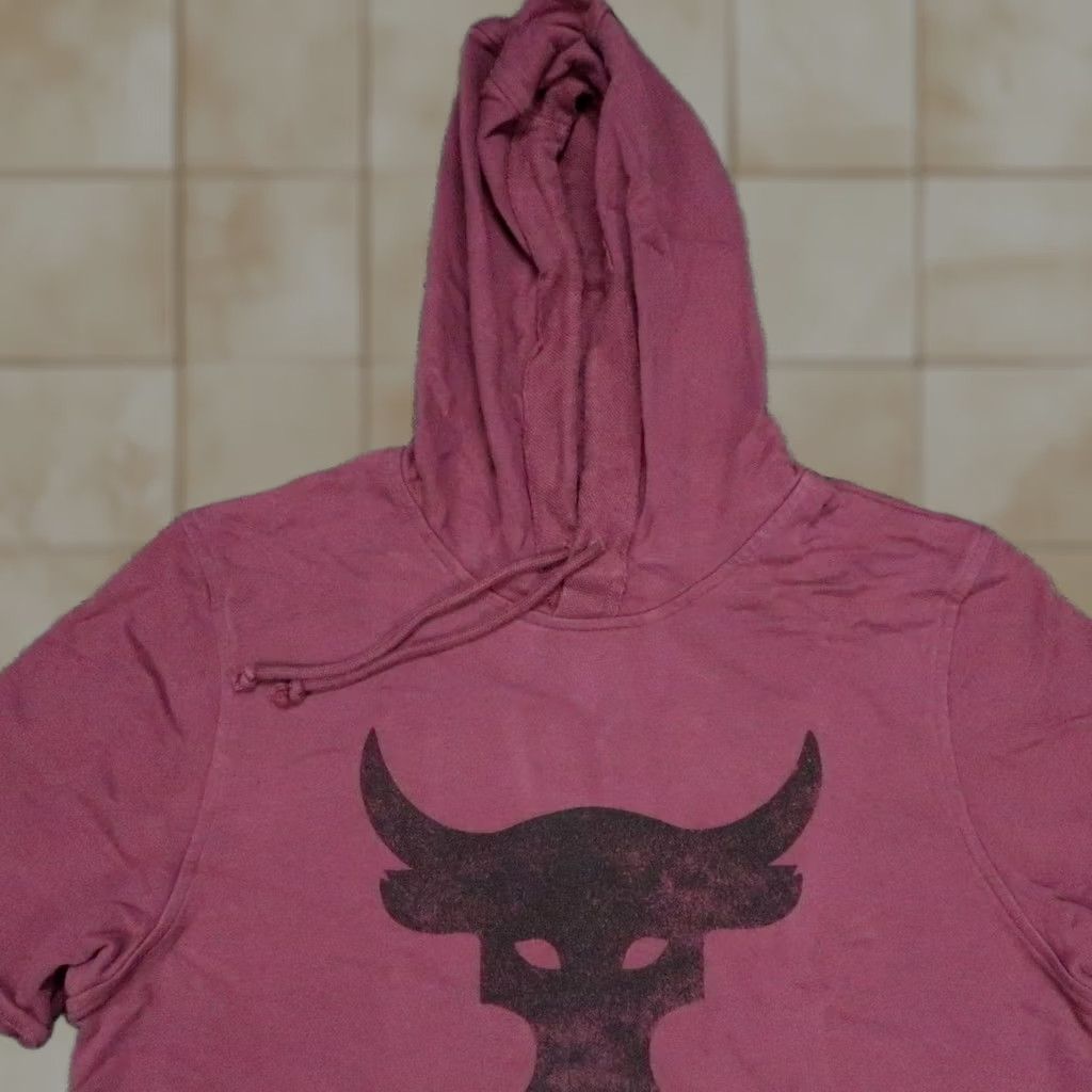 Under Armour Under Armour Hoodie Mens M Regular Purple Project Rock Logo Pullover Hooded Pockets Shirt Style Graphic Print Size US M / EU 48-50 / 2 - 1 Thumbnail
