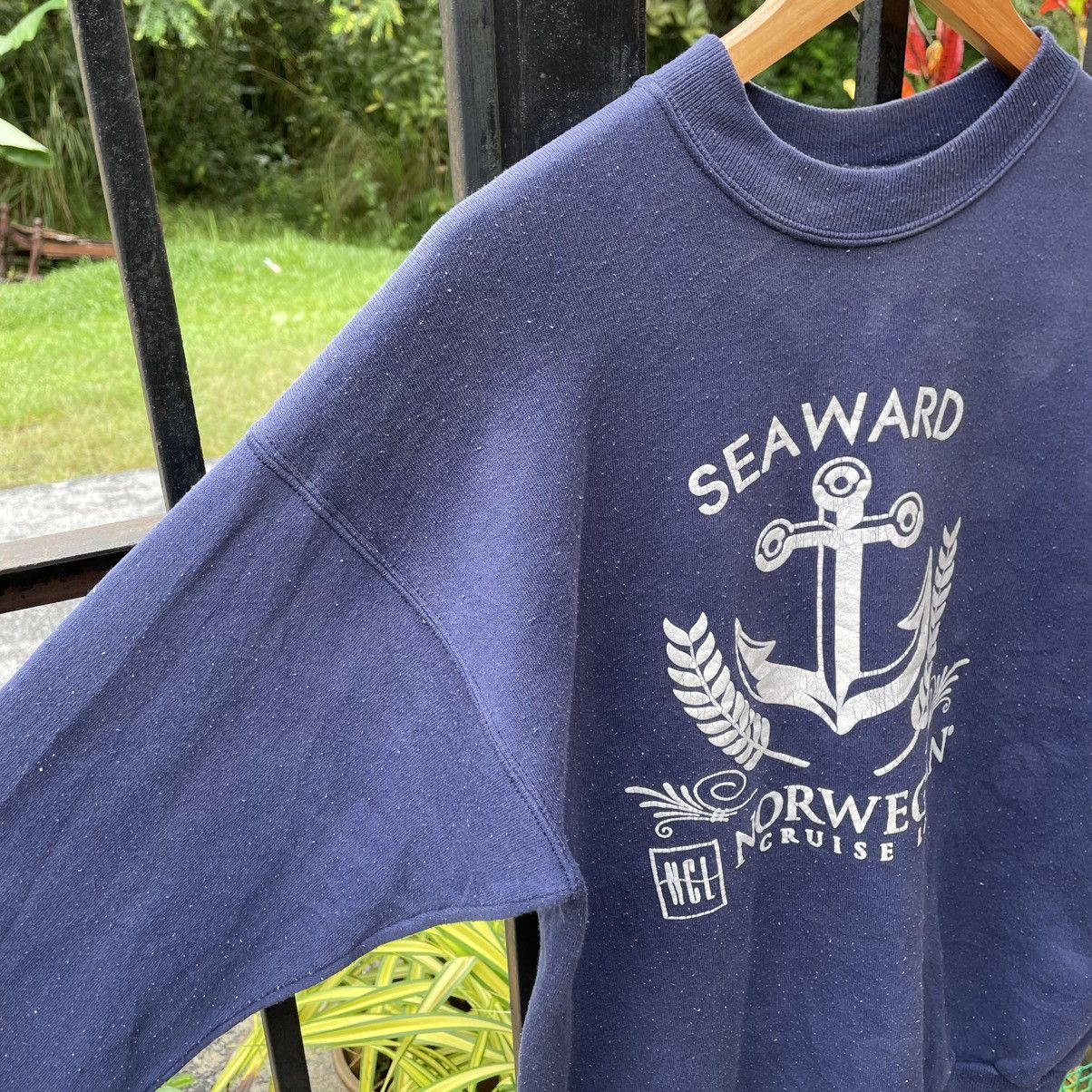 Vintage 🔥Vintage 80s Seaward Norwegian Cruise Lane Sweatshirts Size US S / EU 44-46 / 1 - 7 Thumbnail