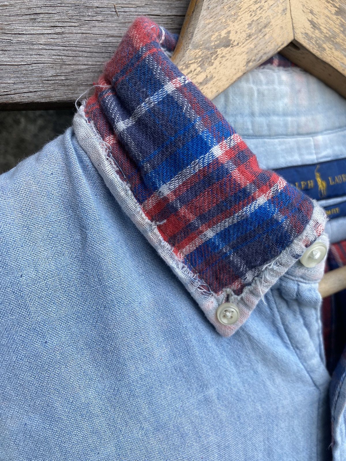 Vintage Vintage Polo Ralph Lauren Inner Flannel Shirt - distressed Size US M / EU 48-50 / 2 - 10 Thumbnail