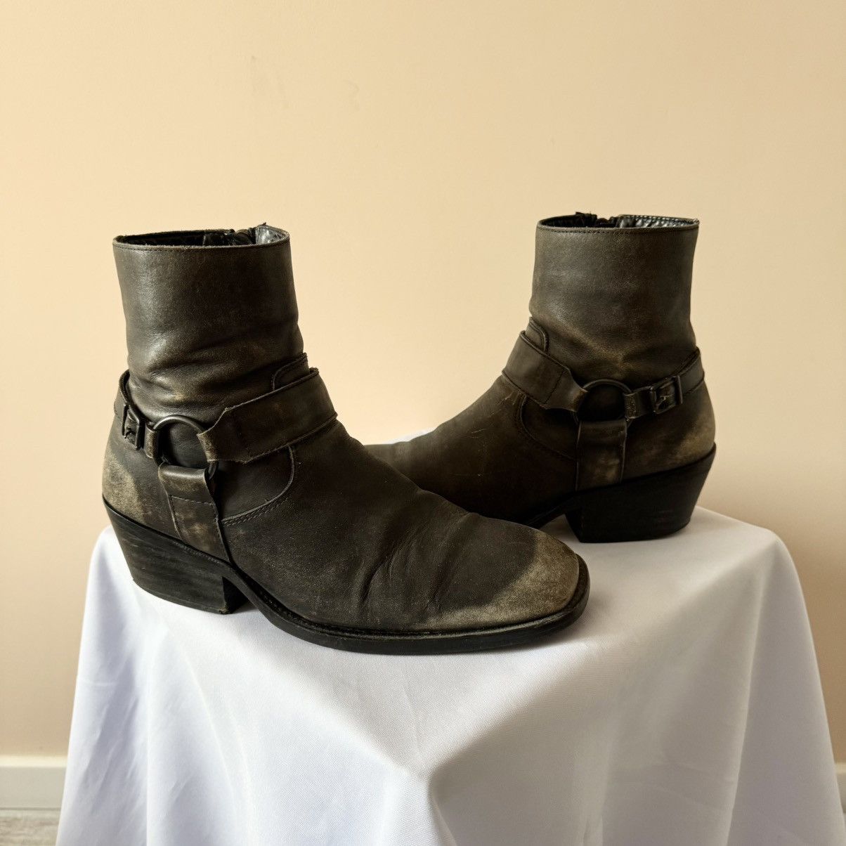 Dirk Bikkembergs Balenciaga Style Combat Biker Boots Avantgarde Guidi Vibe Size US 9 / IT 39 - 2 Thumbnail