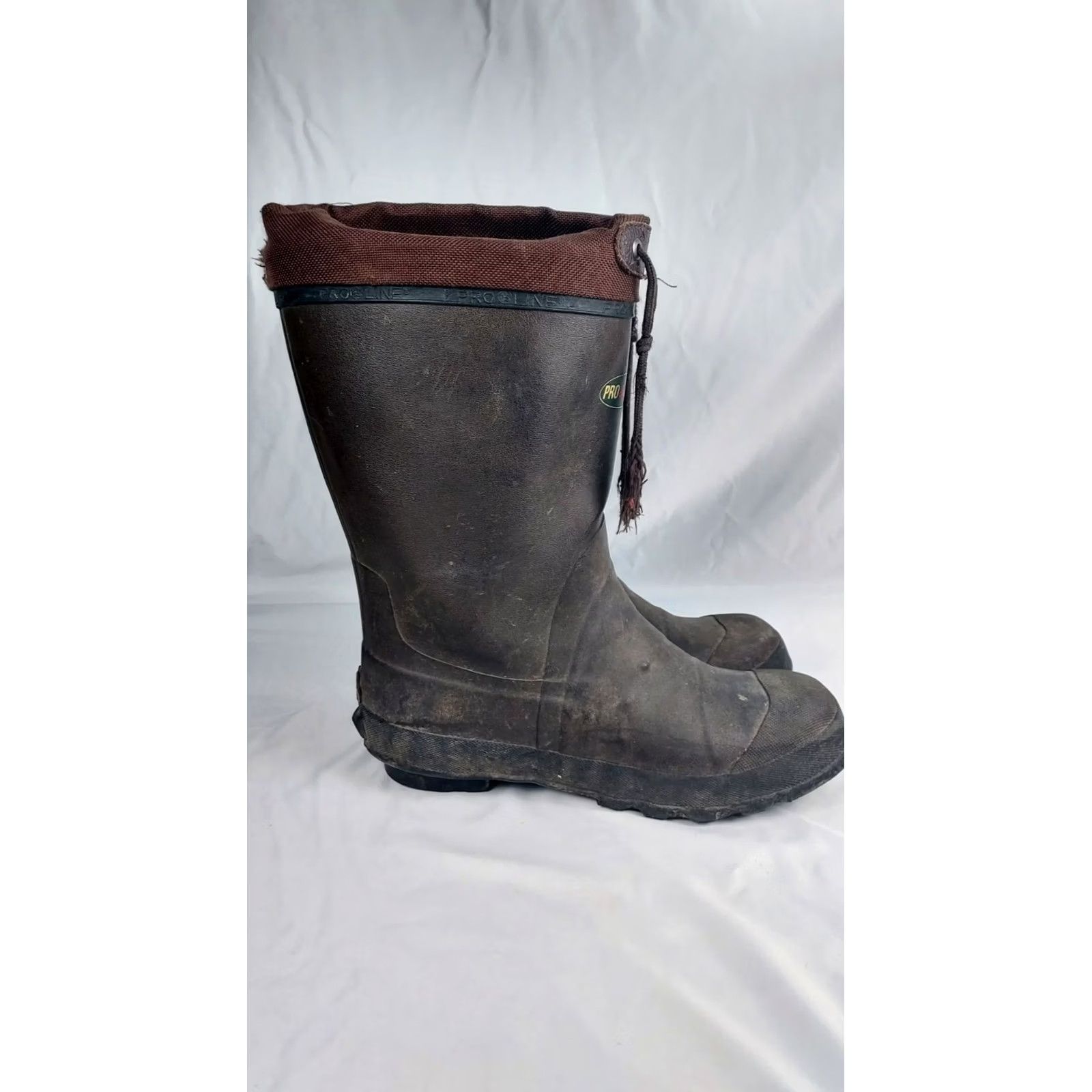 Vintage Pro Line Rubber Hunting Boots Mens 11 Waterproof Brown Insulated Outdoor Winter Workwear Casual Activewear Boots Menssafety Size US 11 / EU 44 - 2 Thumbnail