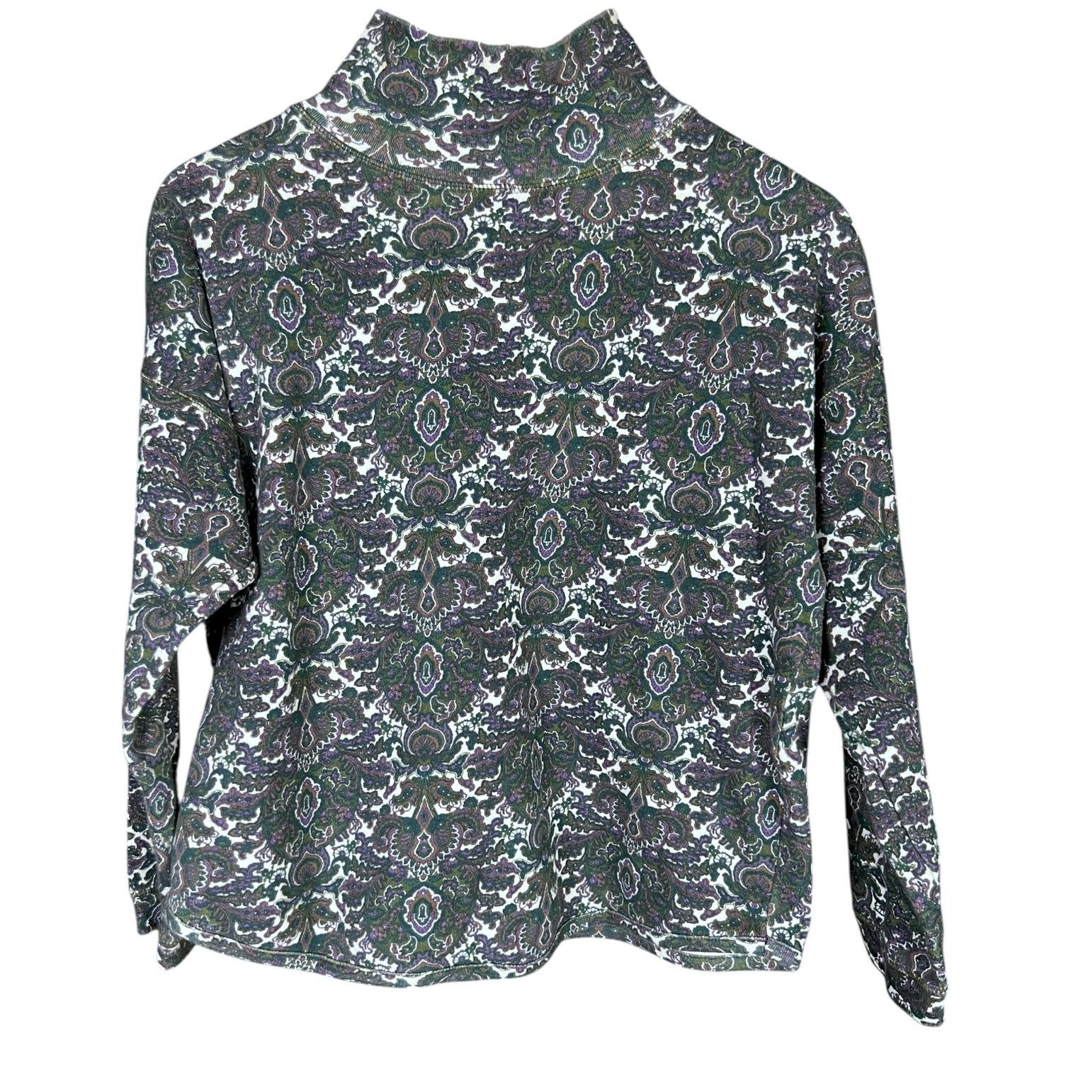 Gap Vintage 90s Gap Paisley Floral Cottagecore Turtleneck - S Size S / US 4 / IT 40 - 1 Thumbnail